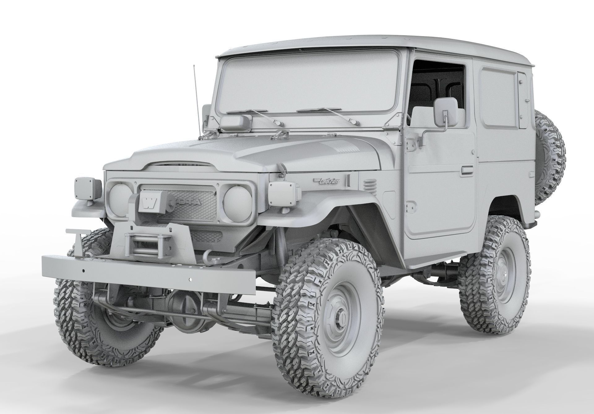 Toyota Fj40 1980 Custom Desing OBJ 3D model_16