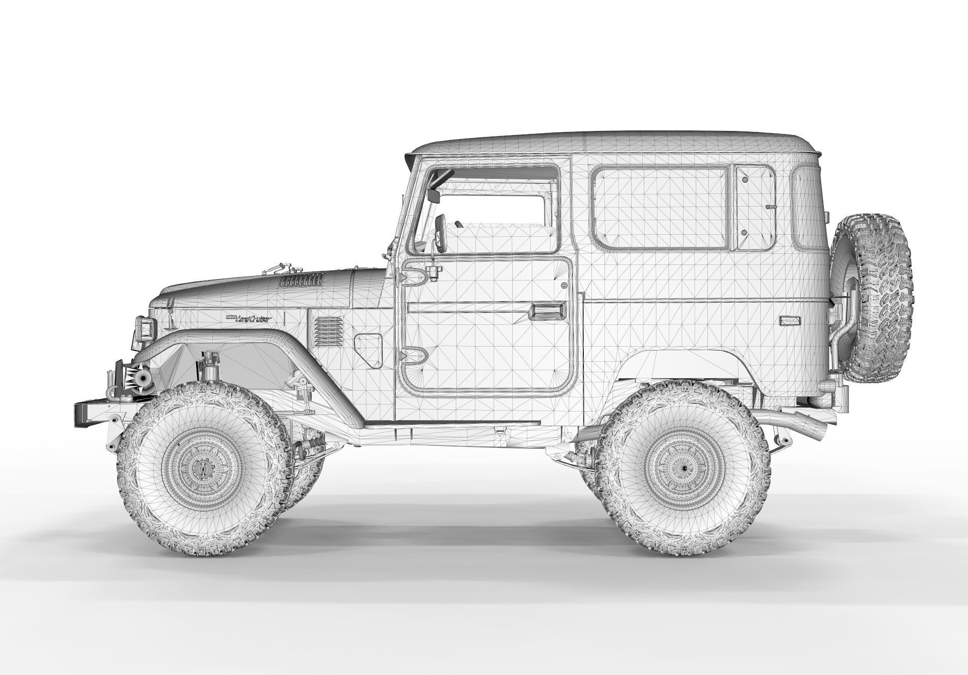 Toyota Fj40 1980 Custom Desing OBJ 3D model_14