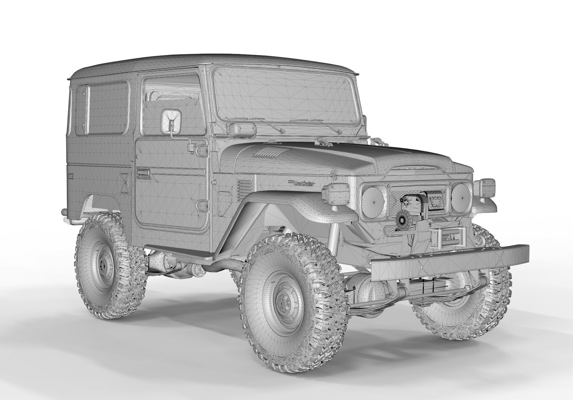 Toyota Fj40 1980 Custom Desing OBJ 3D model_9