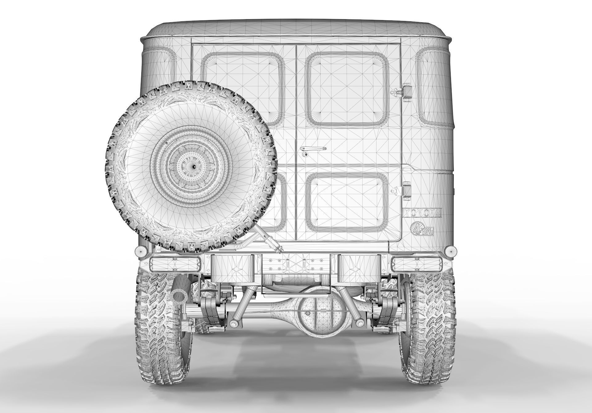 Toyota Fj40 1980 Custom Desing OBJ 3D model_12