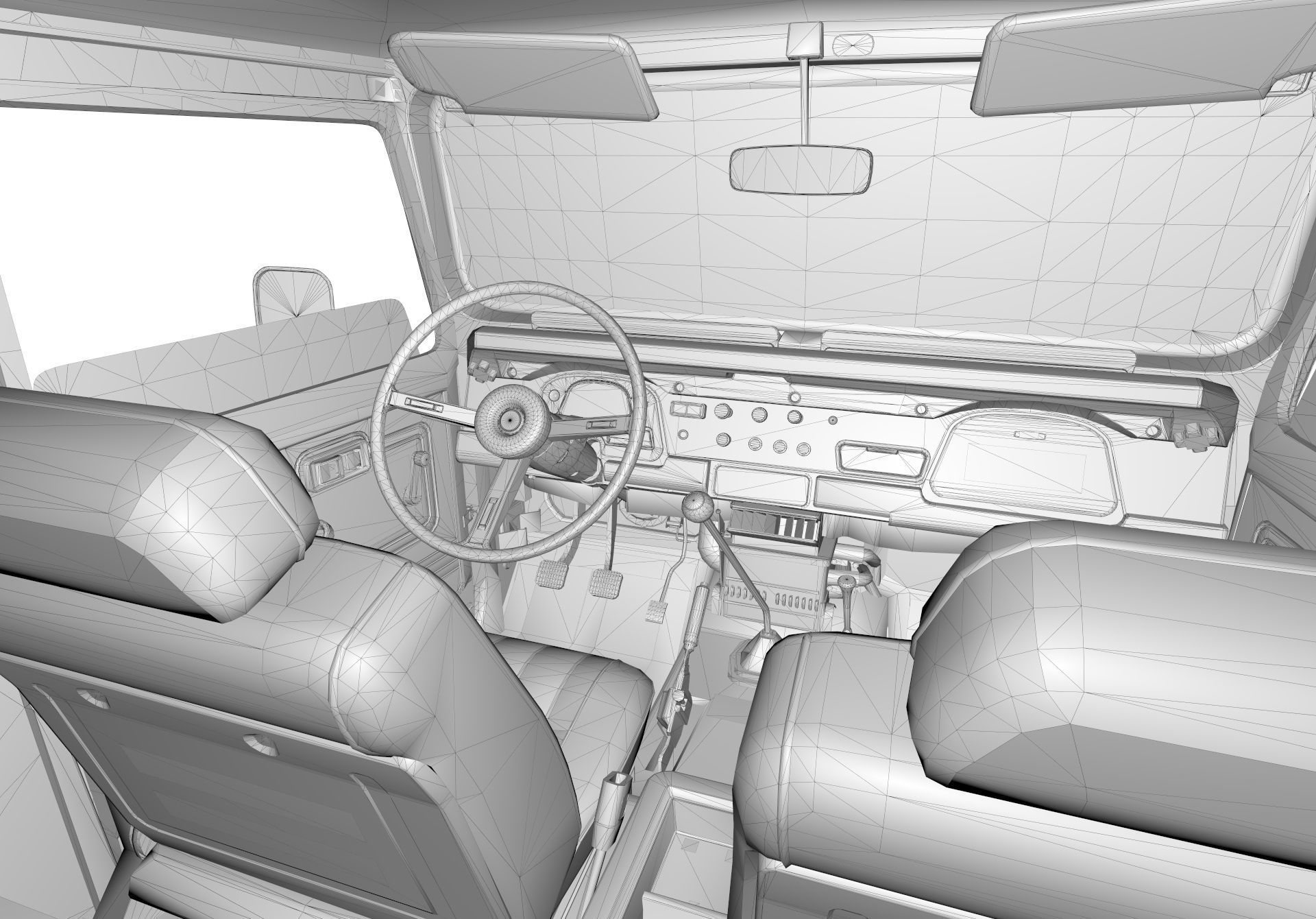 Toyota Fj40 1980 Custom Desing OBJ 3D model_8