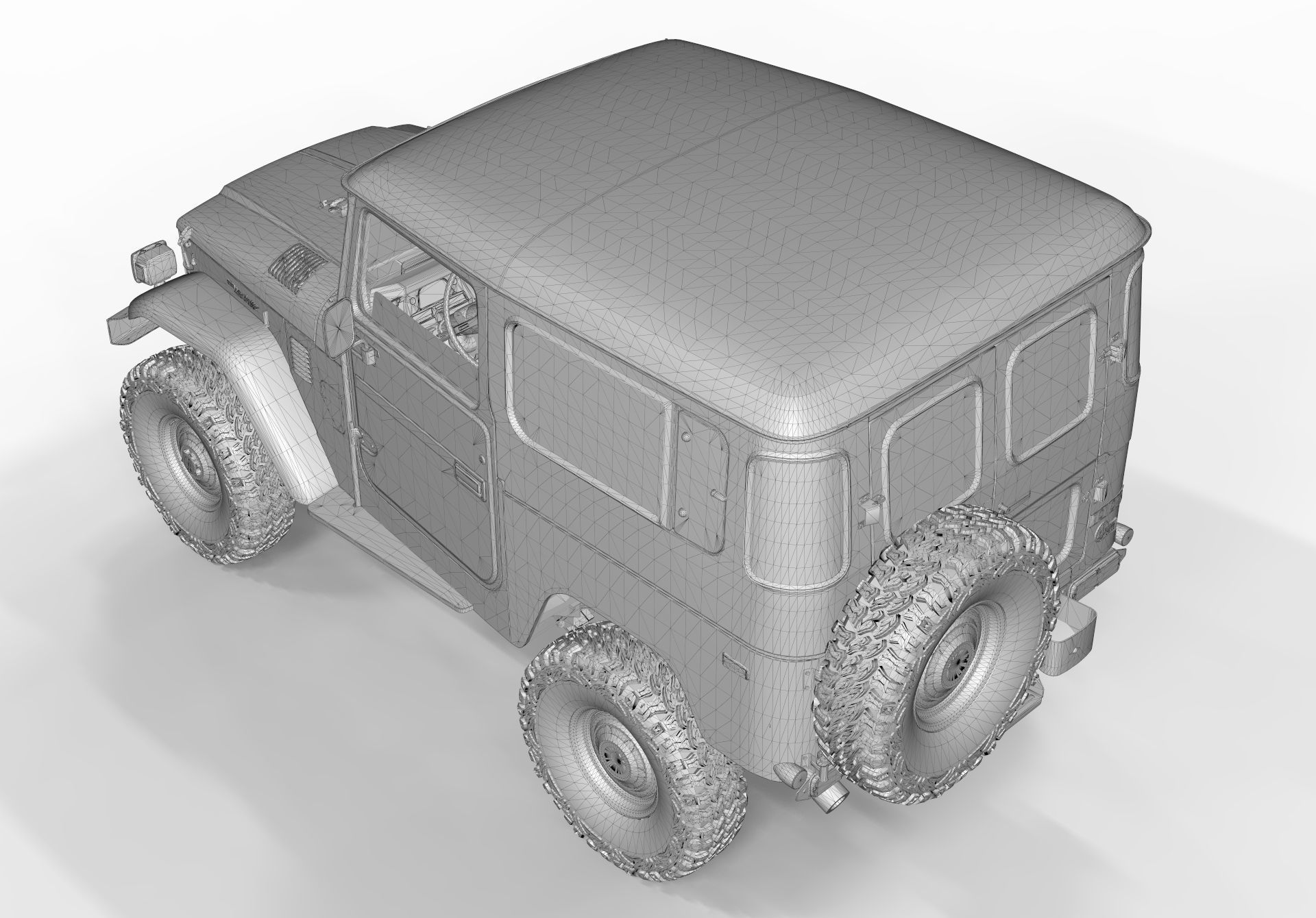 Toyota Fj40 1980 Custom Desing OBJ 3D model_10