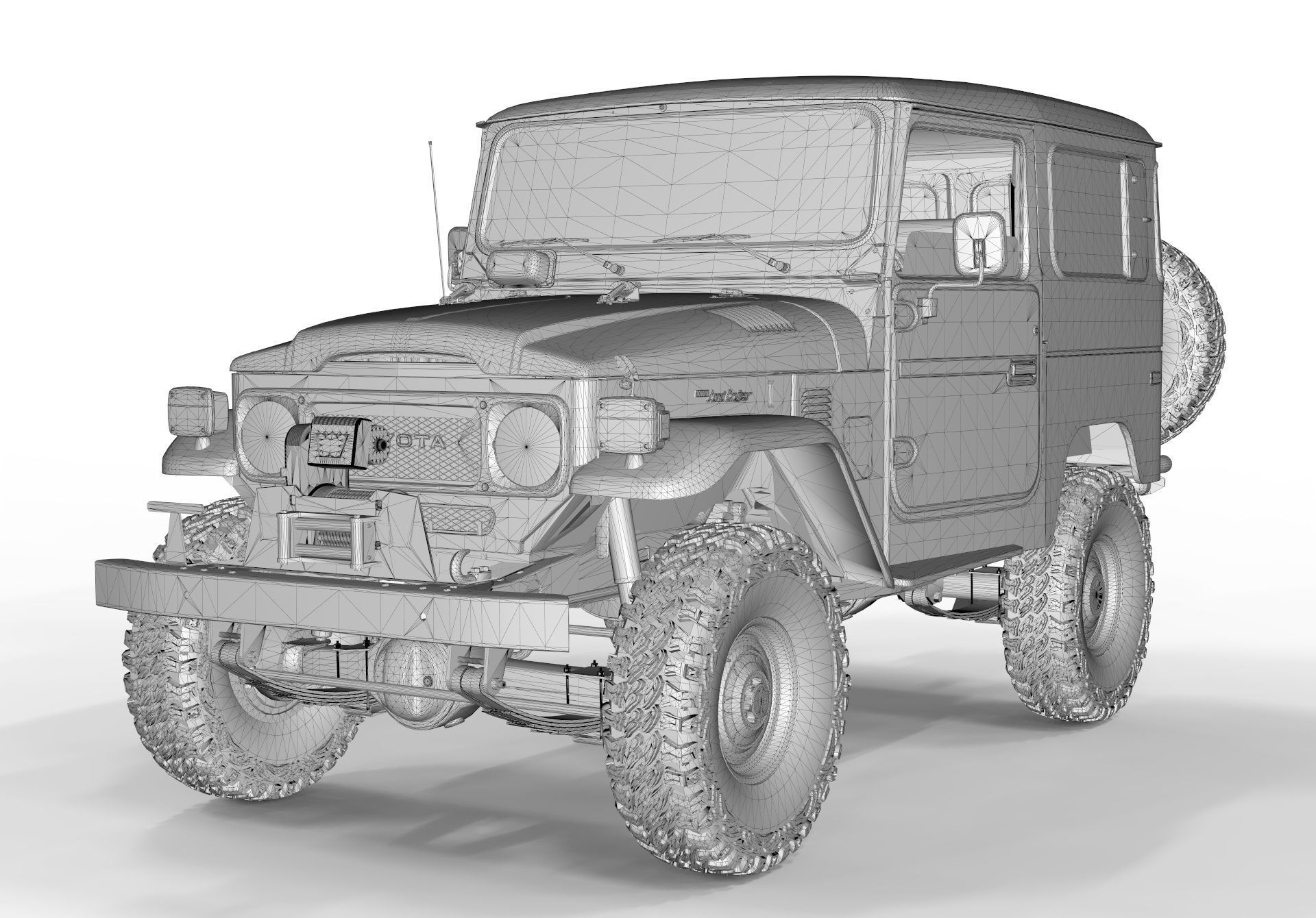 Toyota Fj40 1980 Custom Desing OBJ 3D model_15