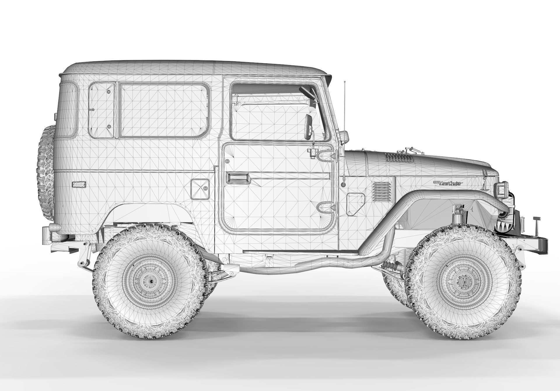 Toyota Fj40 1980 Custom Desing OBJ 3D model_13