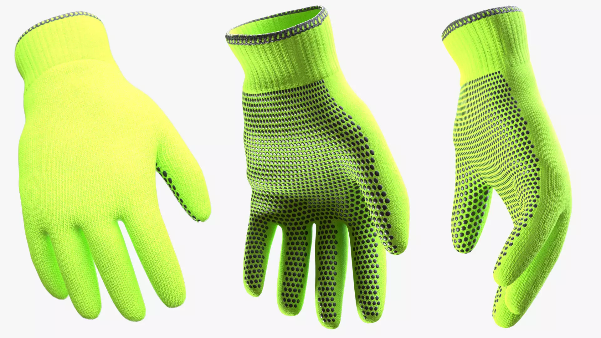 Working Gloves 130 - All MH Bodies - UE5 Skeletons - Rigged Low-poly 3D model_0