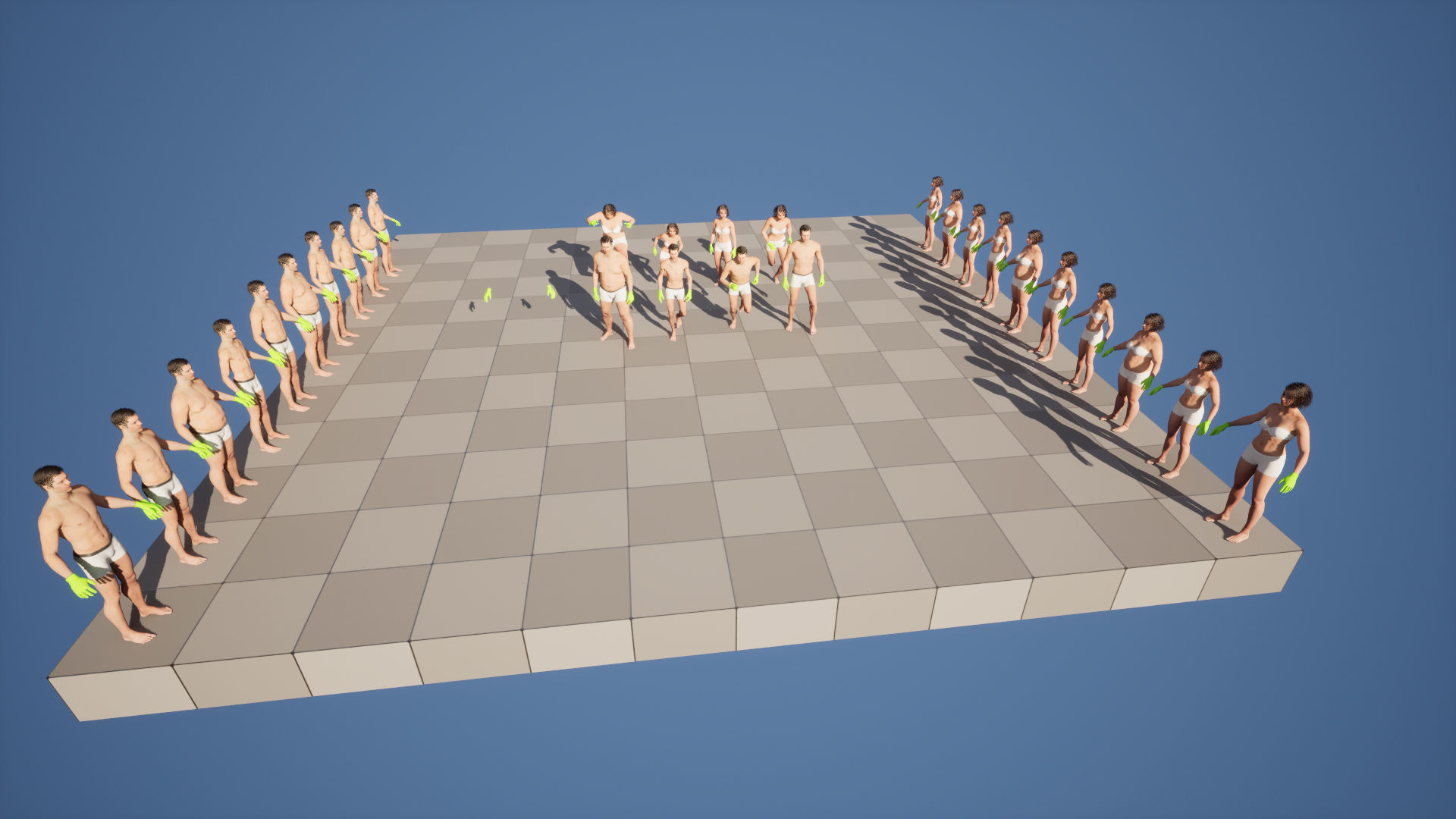 Working Gloves 130 - All MH Bodies - UE5 Skeletons - Rigged Low-poly 3D model_14