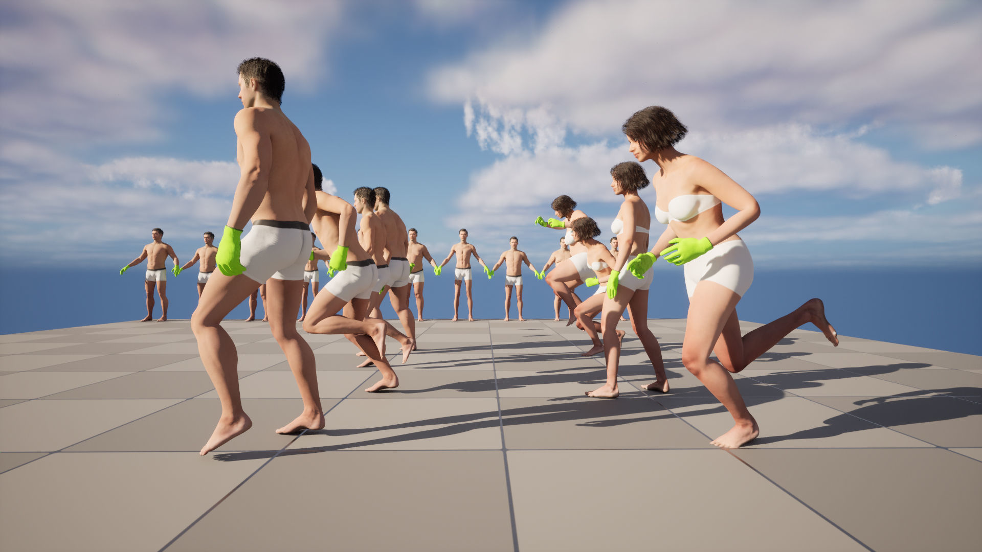 Working Gloves 130 - All MH Bodies - UE5 Skeletons - Rigged Low-poly 3D model_18