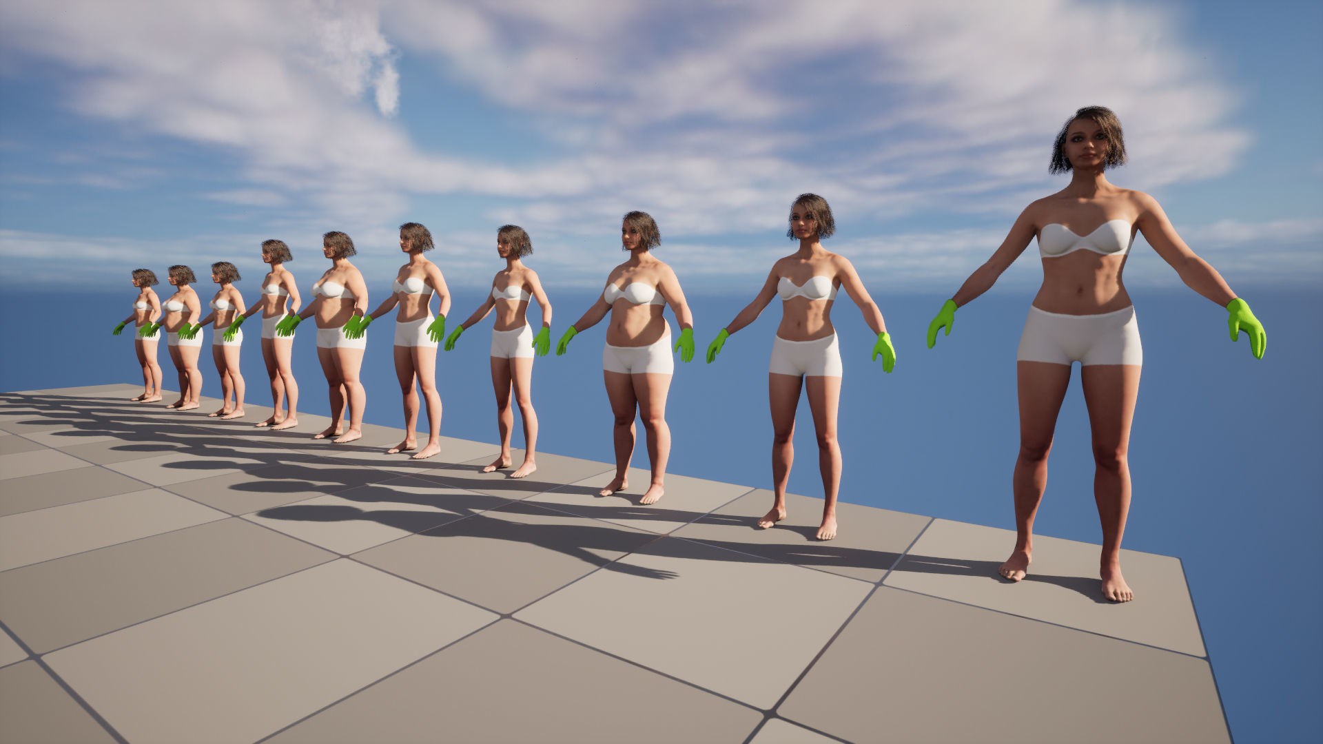 Working Gloves 130 - All MH Bodies - UE5 Skeletons - Rigged Low-poly 3D model_17