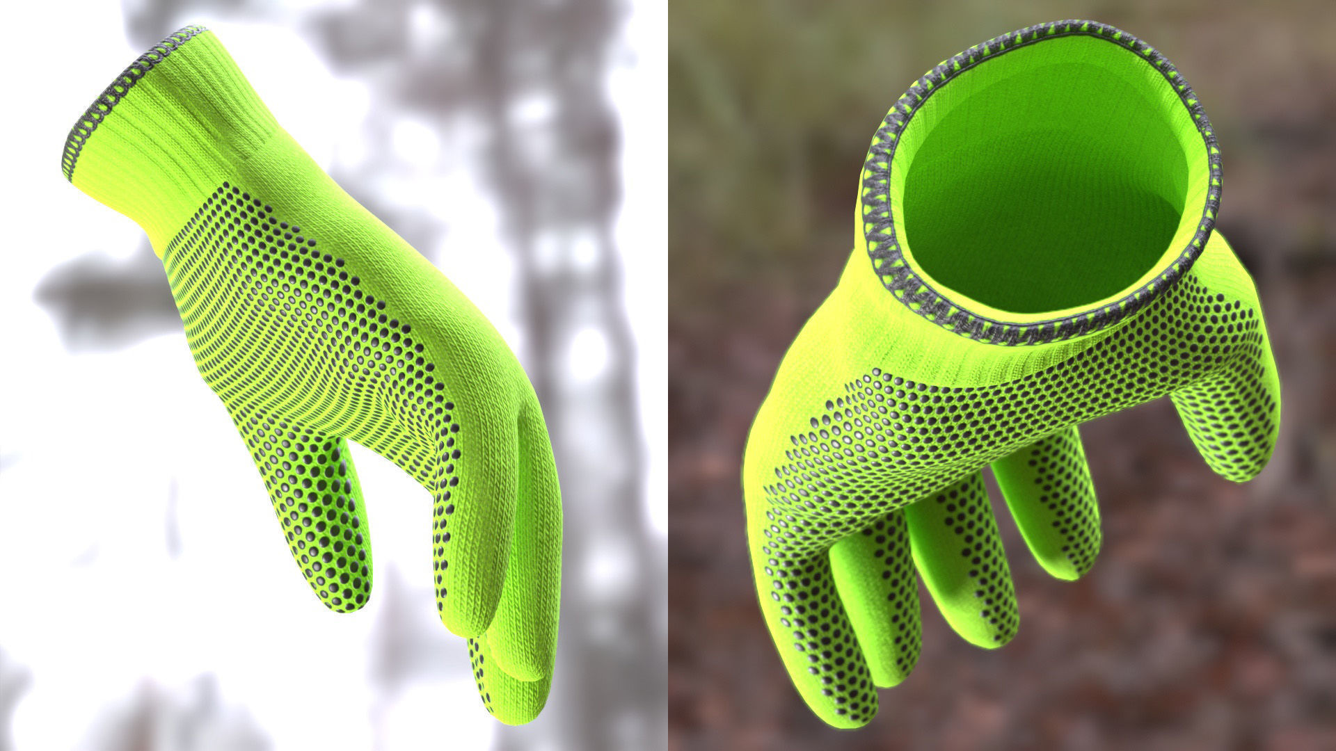 Working Gloves 130 - All MH Bodies - UE5 Skeletons - Rigged Low-poly 3D model_10