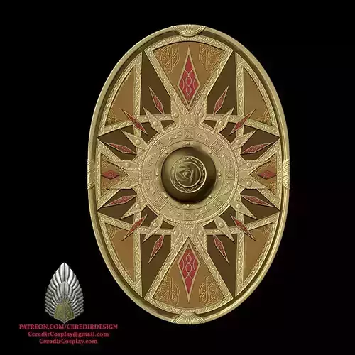 Theoden Shield lord of the rings 3D DIGITAL DOWNLOAD 3D print model