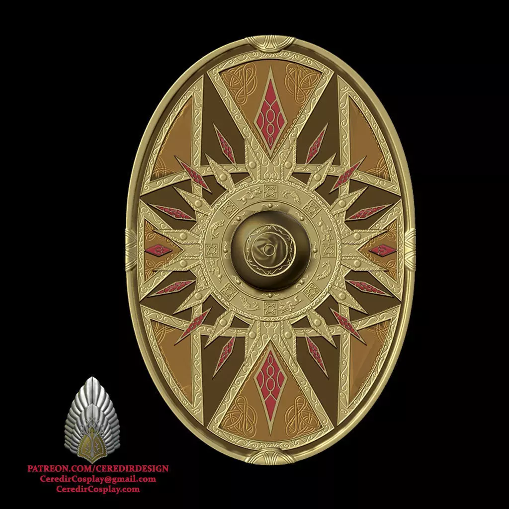 Theoden Shield lord of the rings 3D DIGITAL DOWNLOAD 3D print model_0
