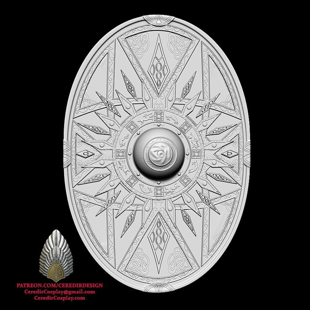 Theoden Shield lord of the rings 3D DIGITAL DOWNLOAD 3D print model_3