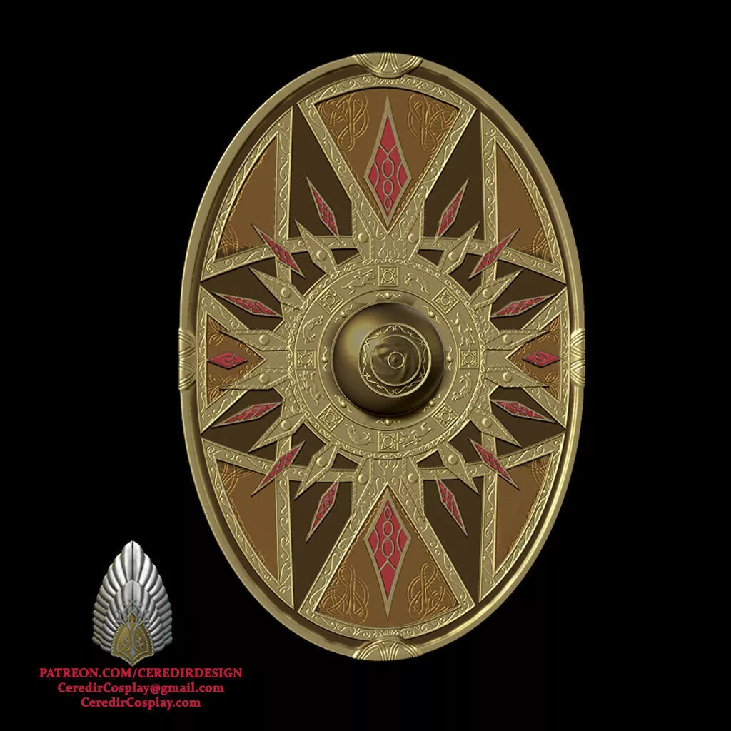 Theoden Shield lord of the rings 3D DIGITAL DOWNLOAD 3D print model