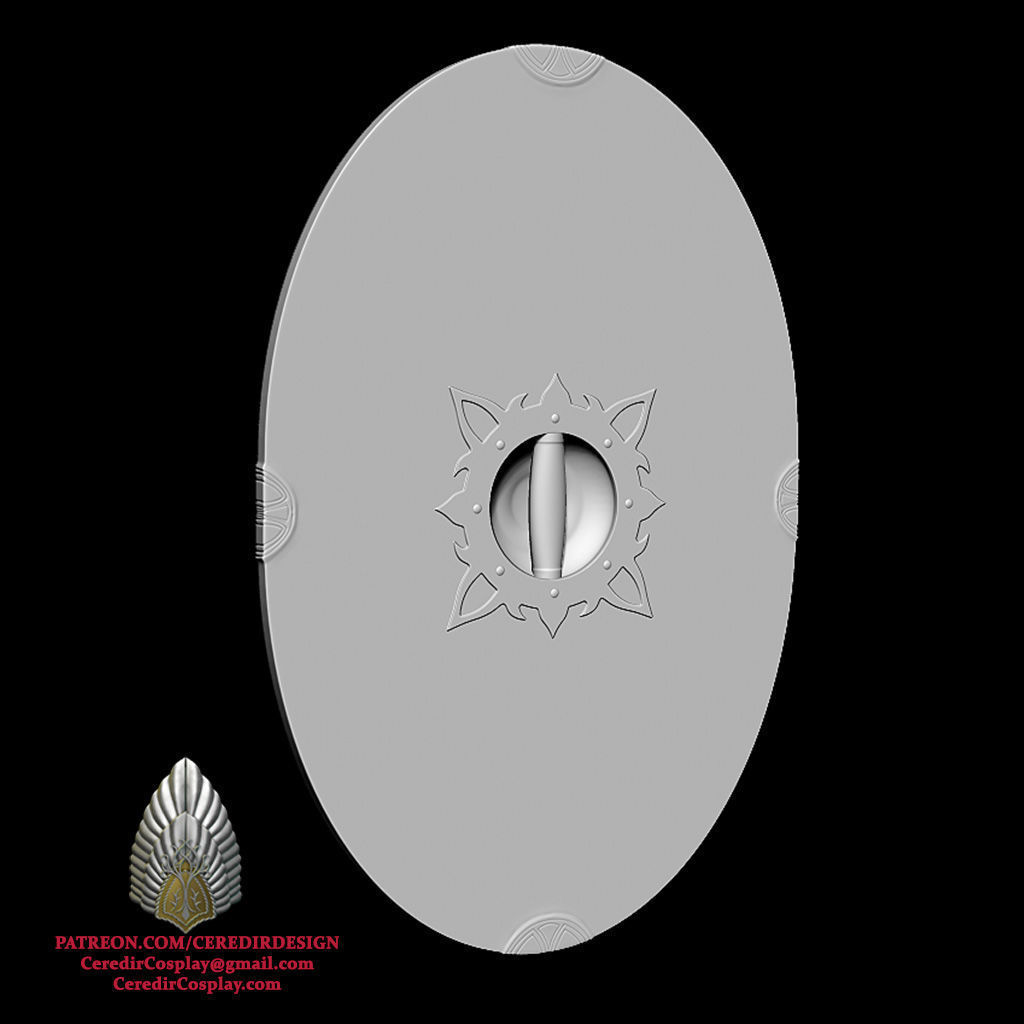 Theoden Shield lord of the rings 3D DIGITAL DOWNLOAD 3D print model_2