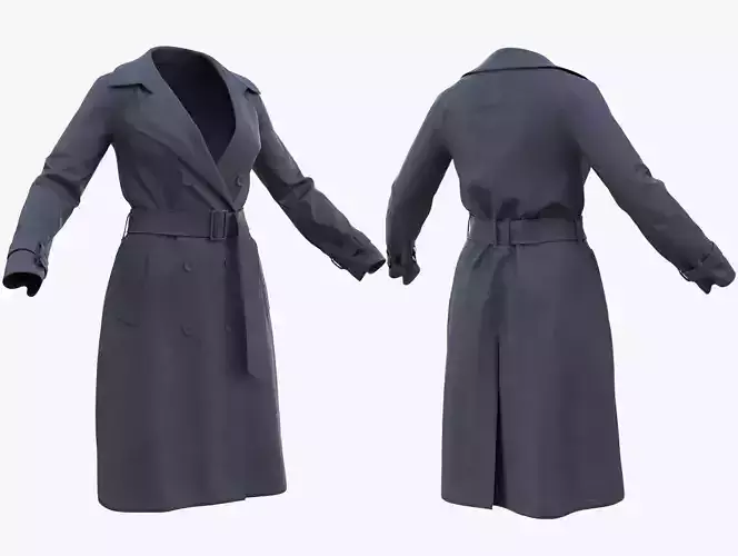 Coat 113 - All MH Bodies - UE5 Skeletons - Rigged Low-poly 3D model
