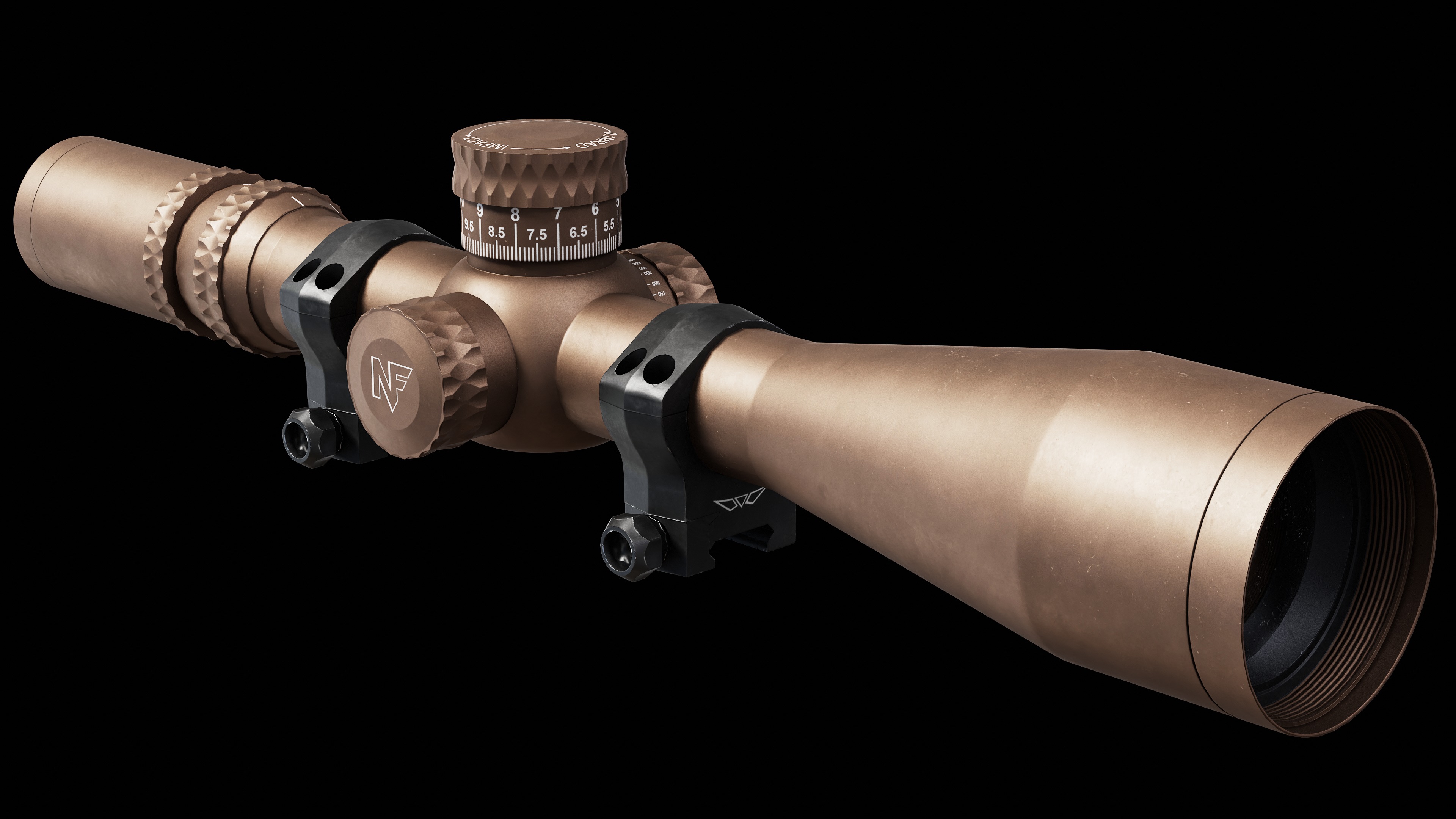 Nightforce ATACR 7-35x54mm F1 Low-poly 3D model_8