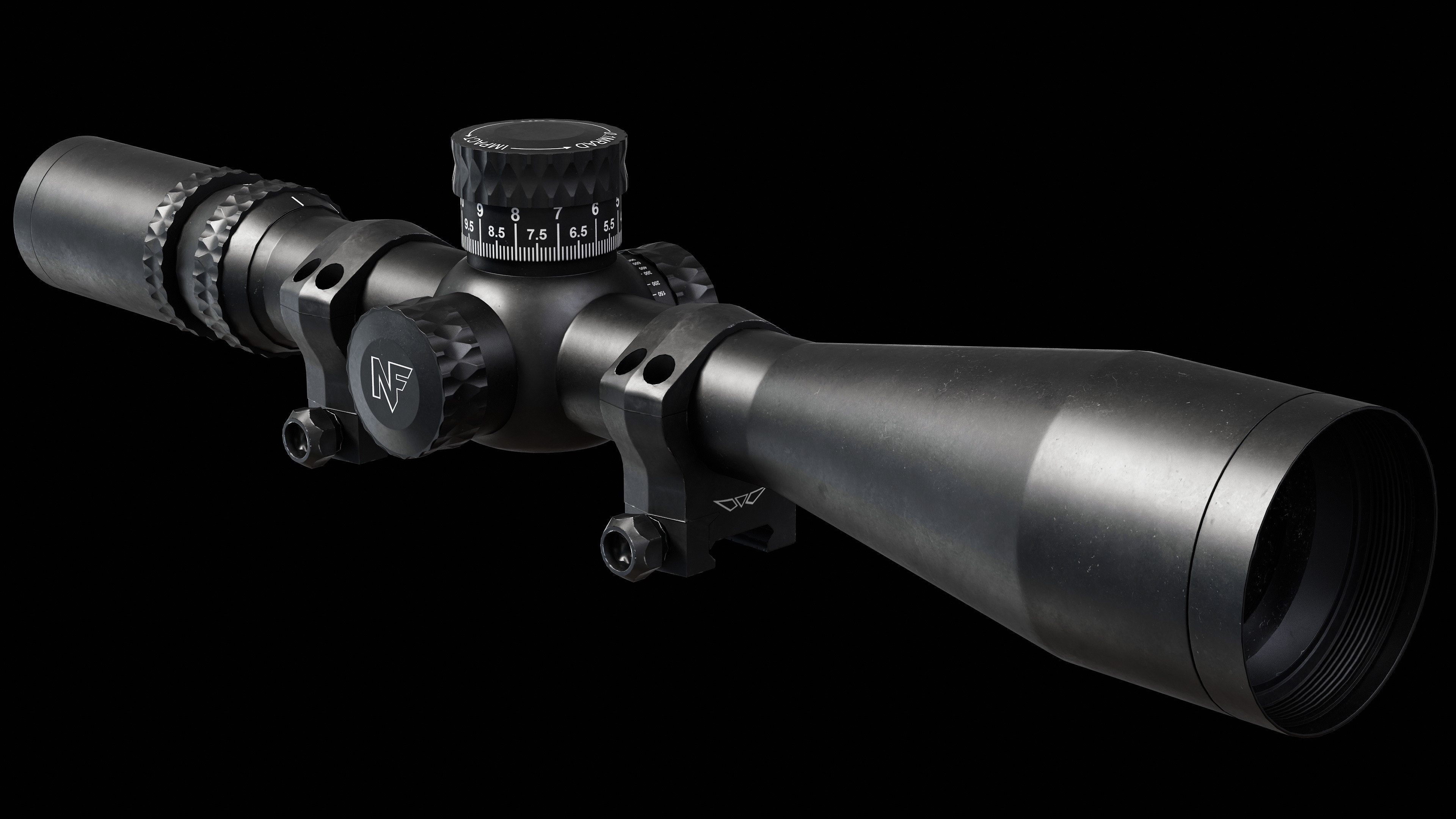 Nightforce ATACR 7-35x54mm F1 Low-poly 3D model_7