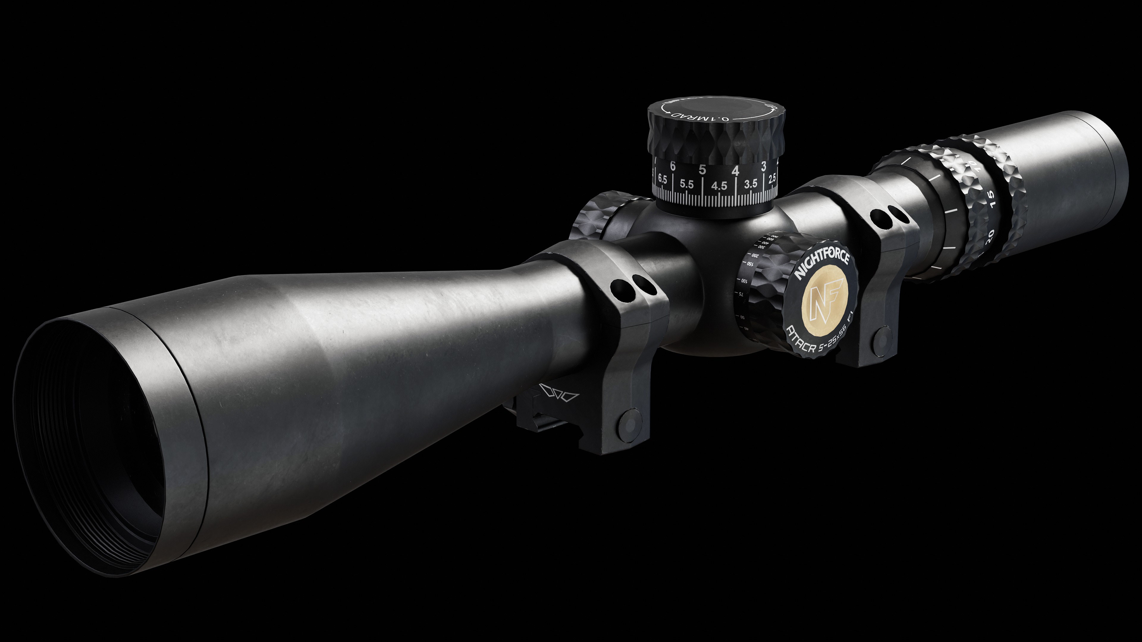 Nightforce ATACR 7-35x54mm F1 Low-poly 3D model_4