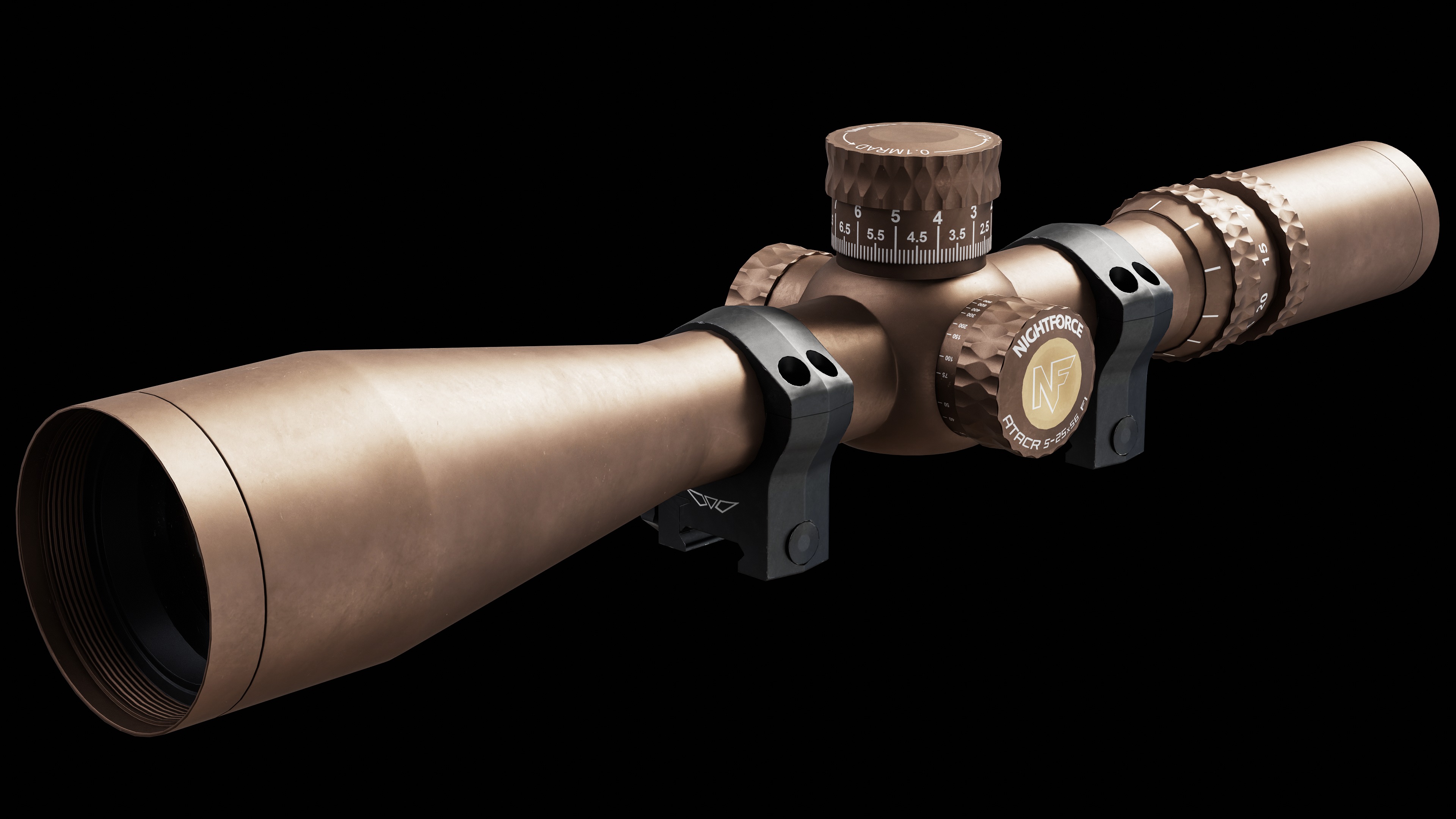 Nightforce ATACR 7-35x54mm F1 Low-poly 3D model_5