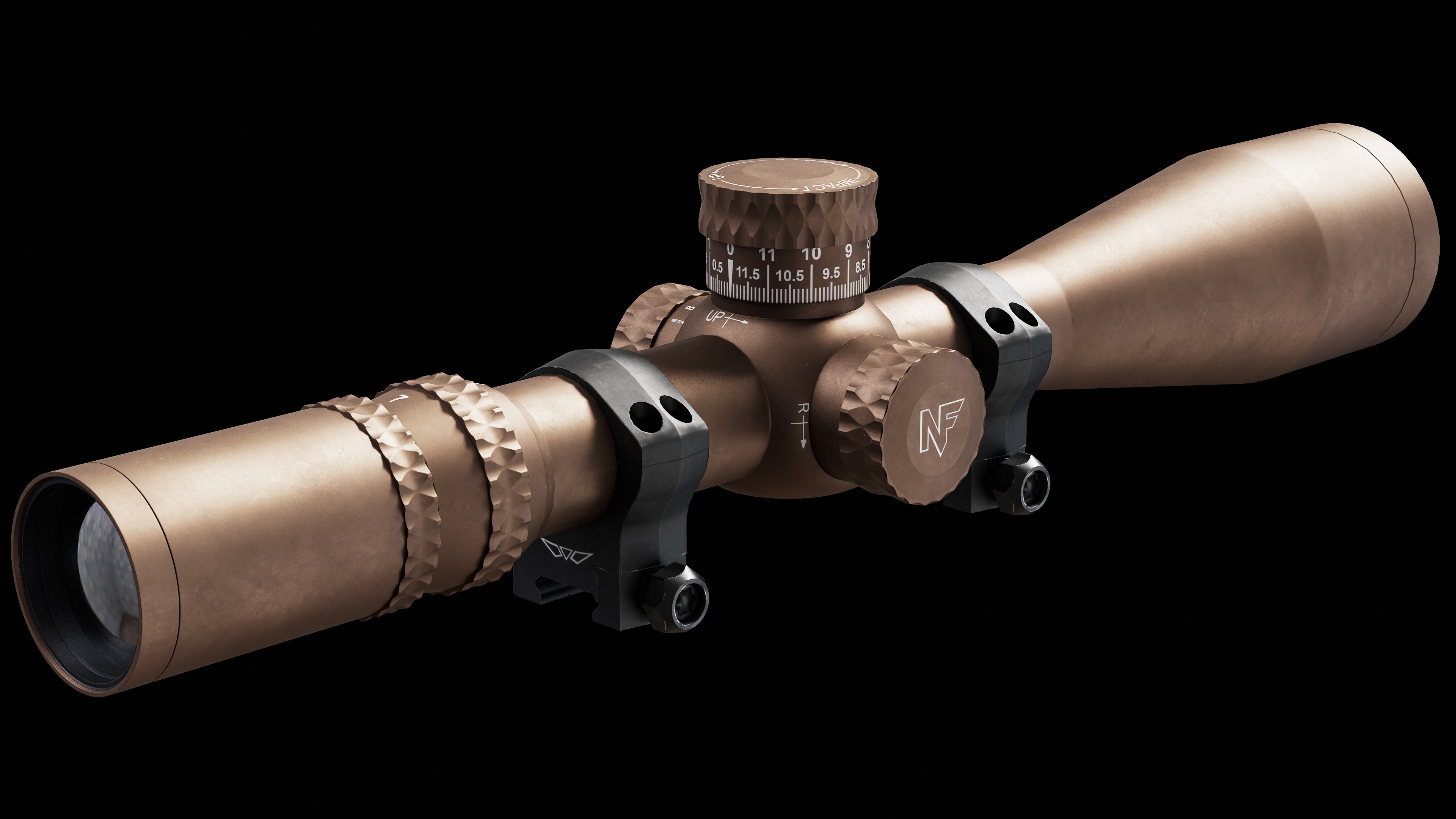 Nightforce ATACR 7-35x54mm F1 Low-poly 3D model_10