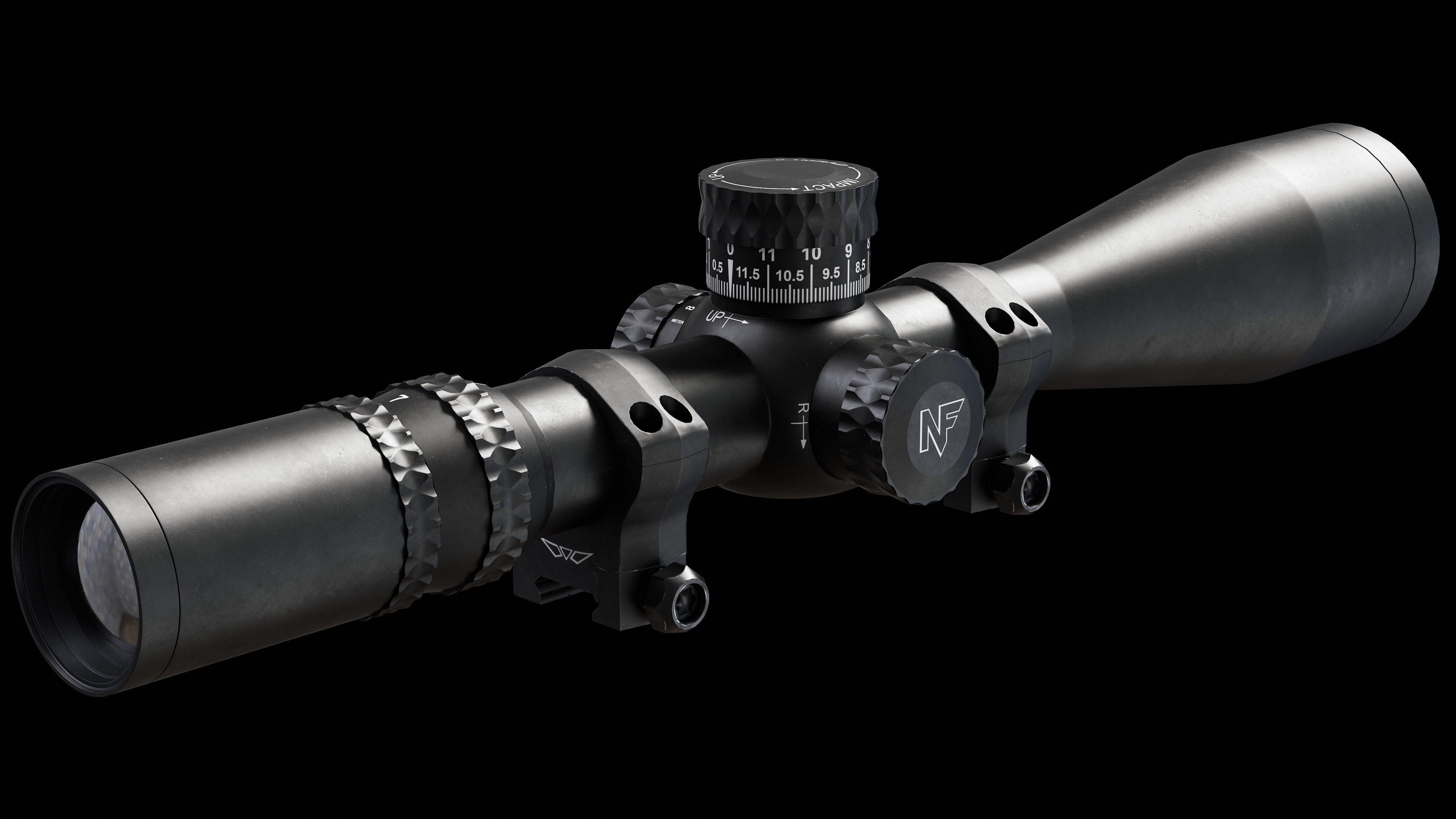 Nightforce ATACR 7-35x54mm F1 Low-poly 3D model_9