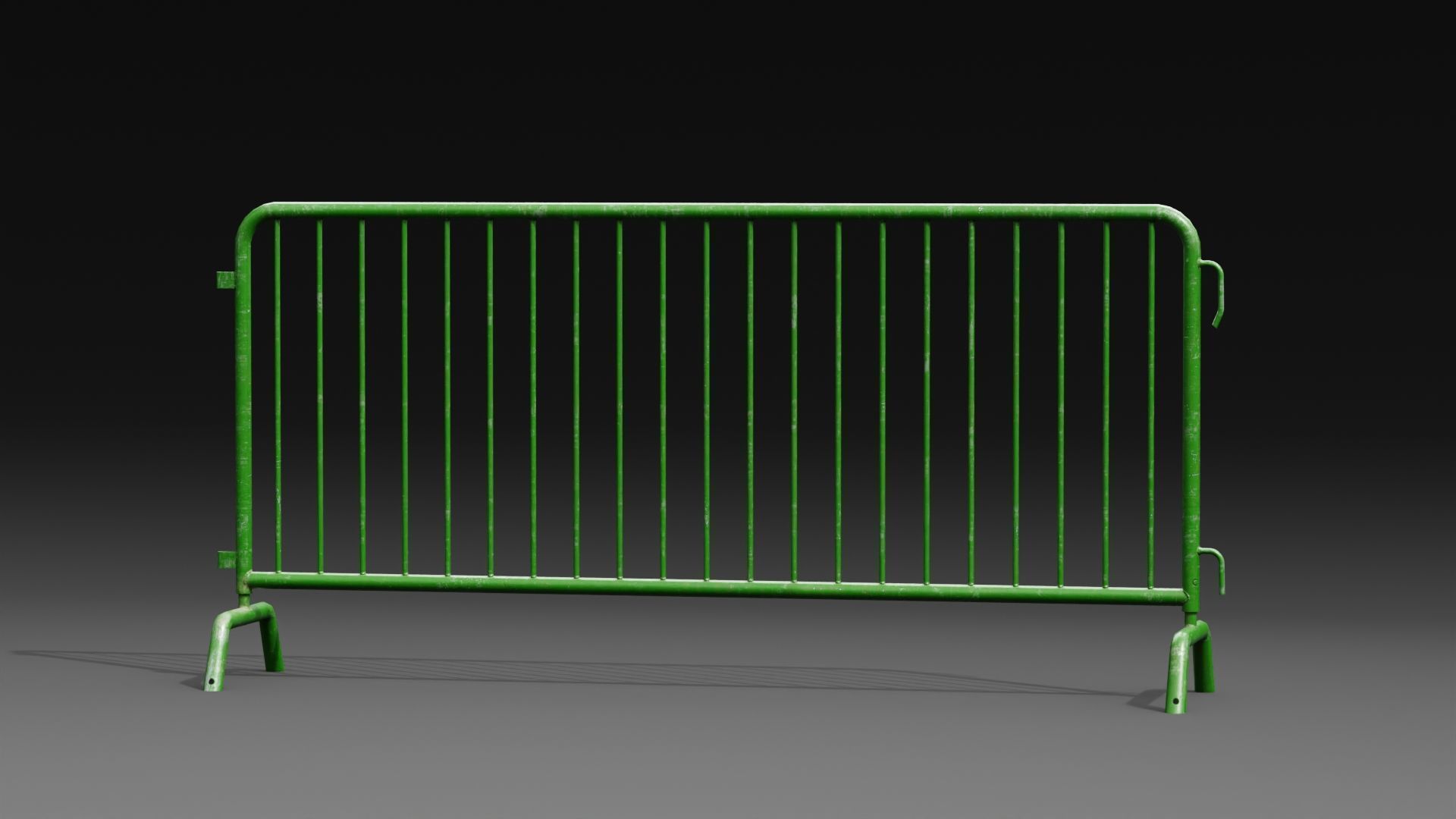 Steel Barrier PBR Game-Ready Low-poly 3D model_1