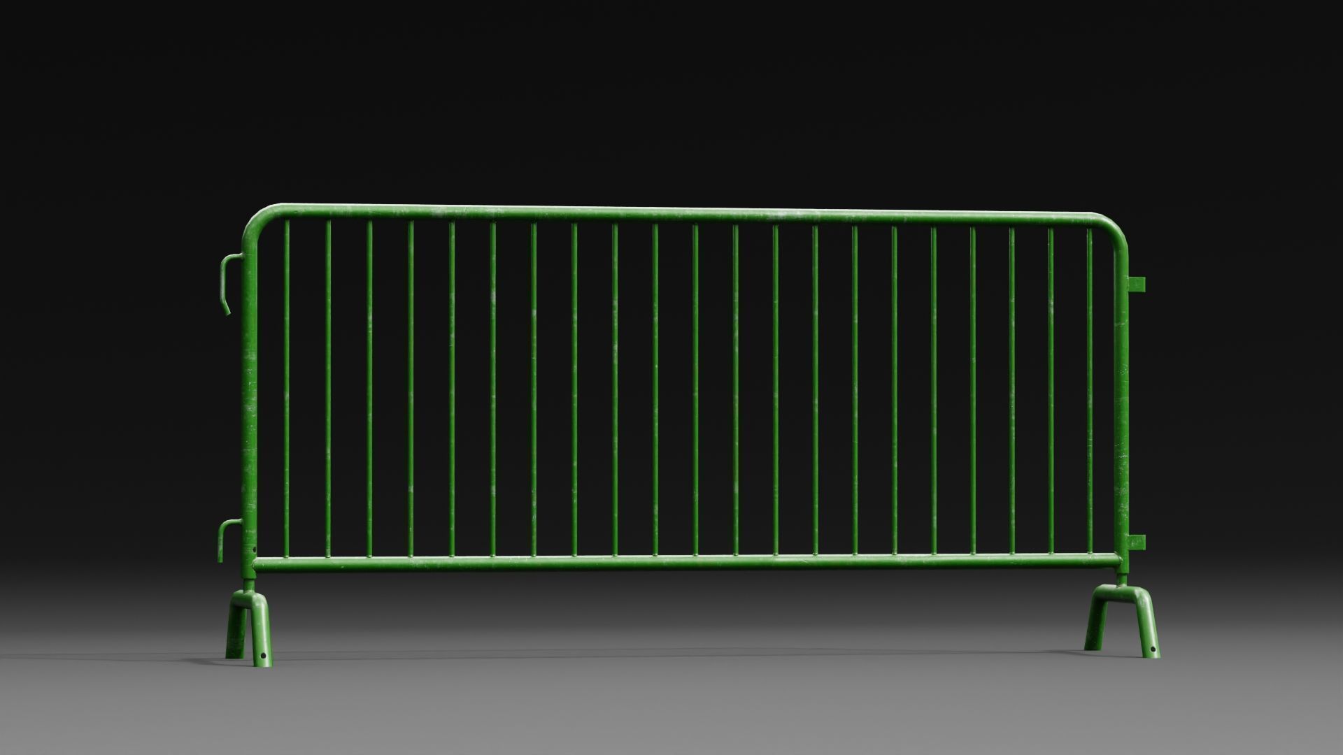 Steel Barrier PBR Game-Ready Low-poly 3D model_2