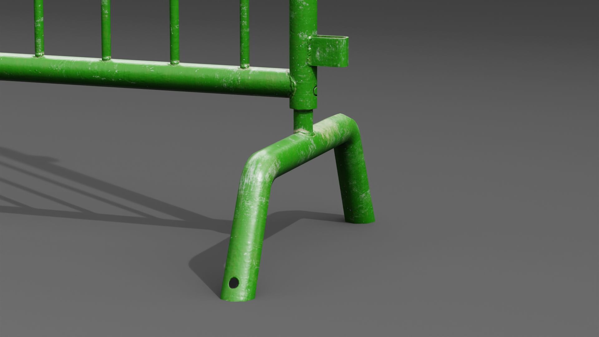 Steel Barrier PBR Game-Ready Low-poly 3D model_8