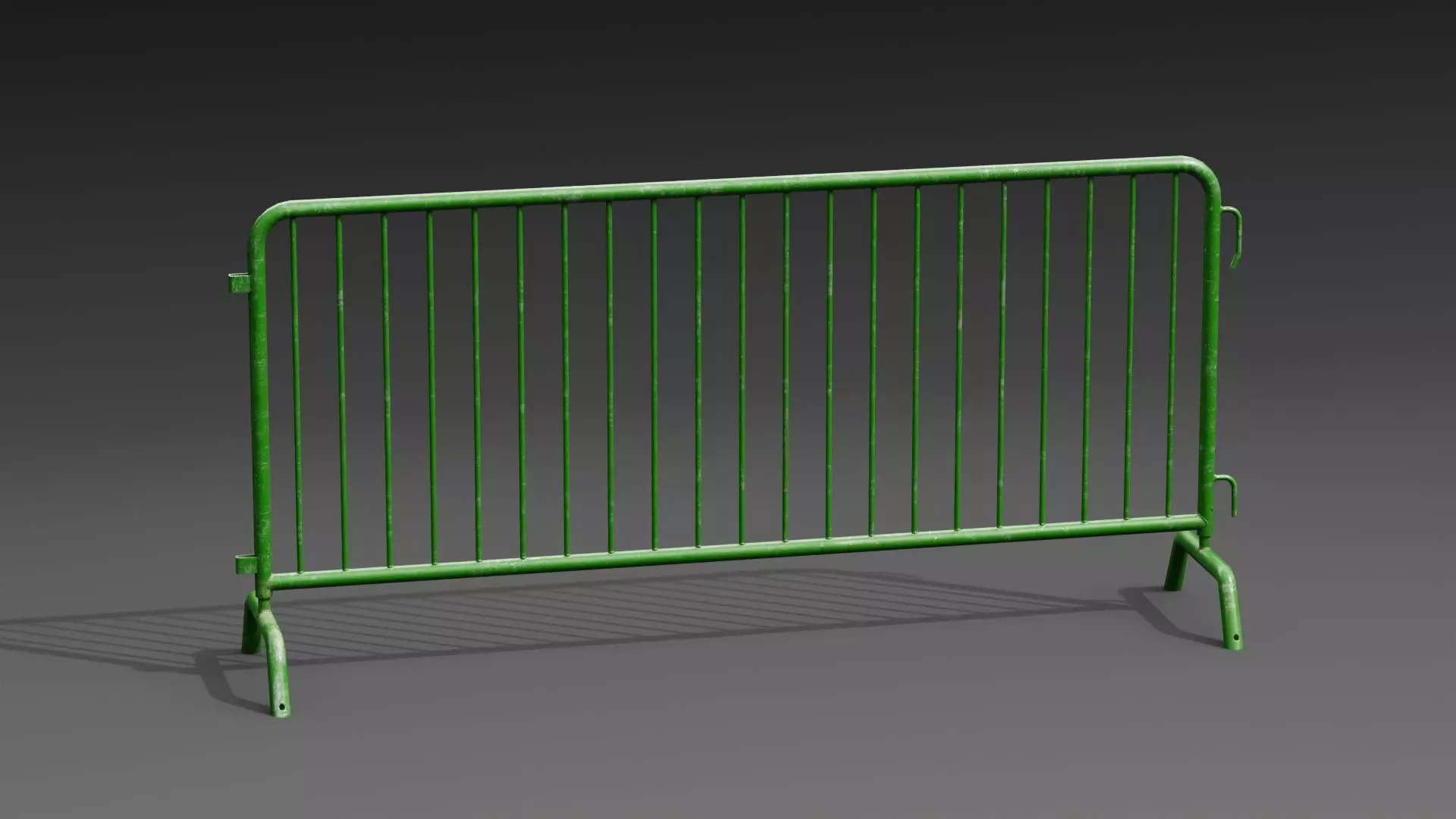 Steel Barrier PBR Game-Ready Low-poly 3D model_0