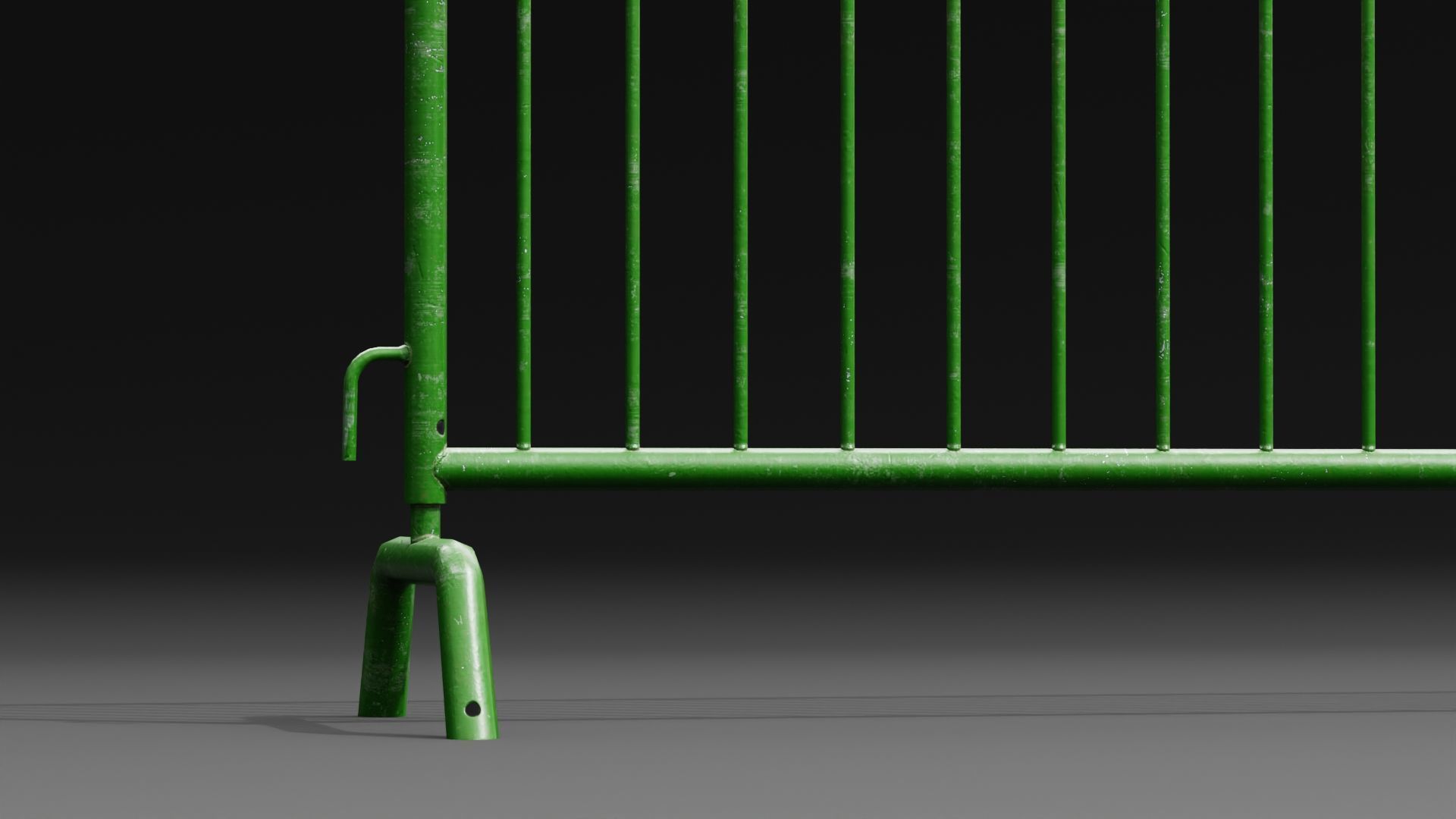 Steel Barrier PBR Game-Ready Low-poly 3D model_5