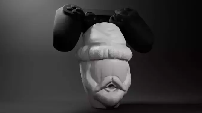 Santa Printable Gamepad Holder 3D print model