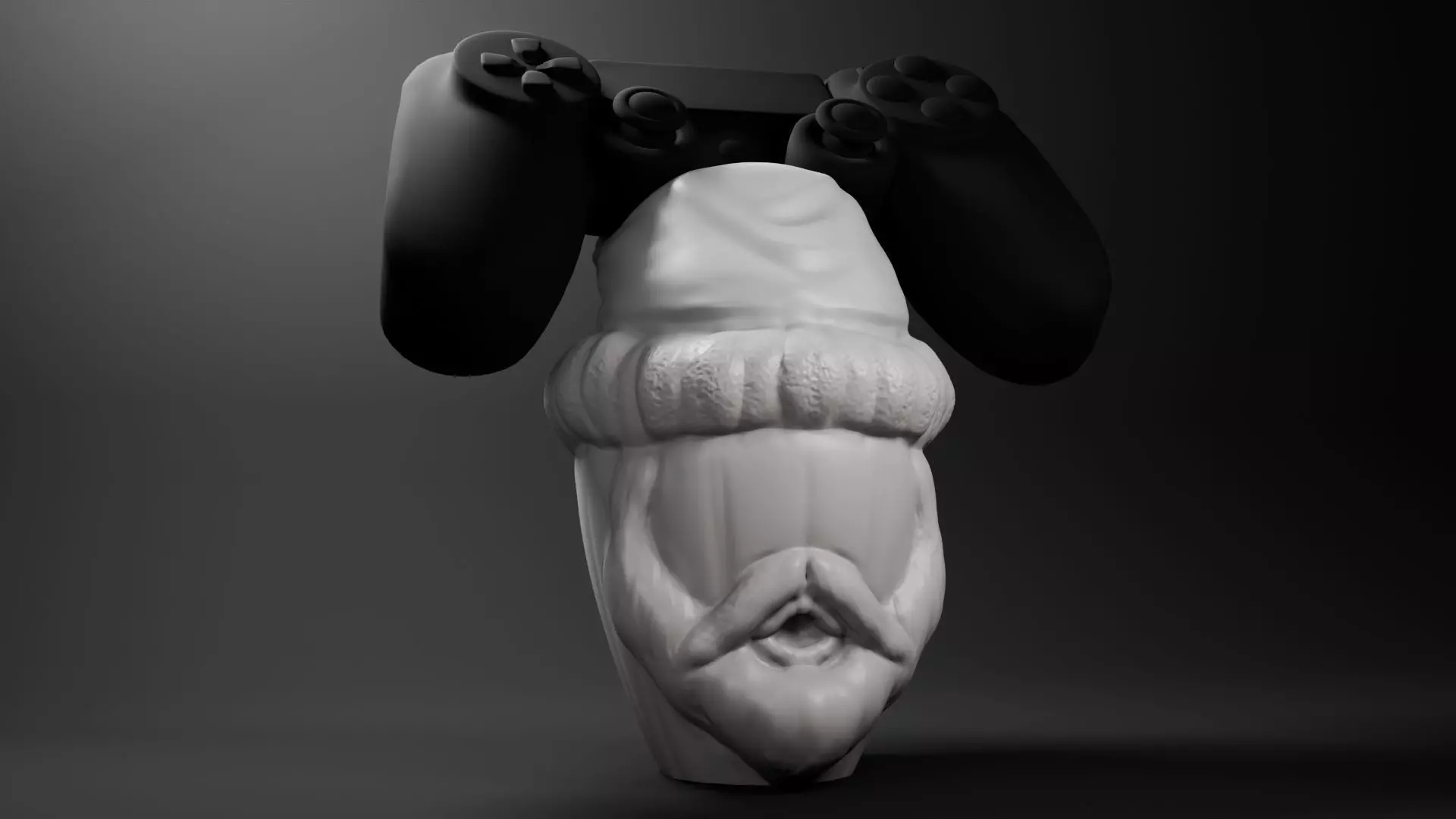 Santa Printable Gamepad Holder 3D print model_0