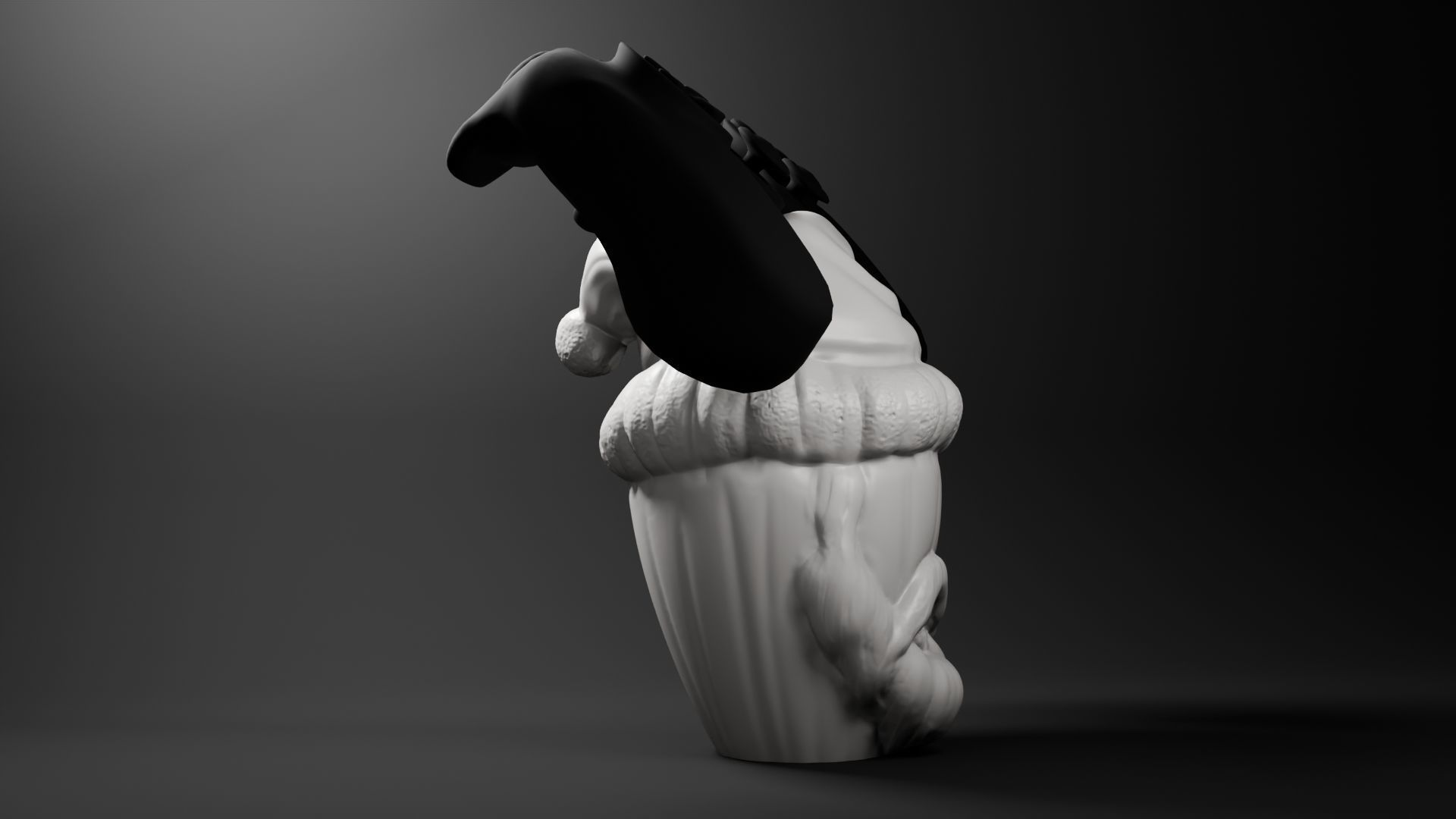 Santa Printable Gamepad Holder 3D print model_2