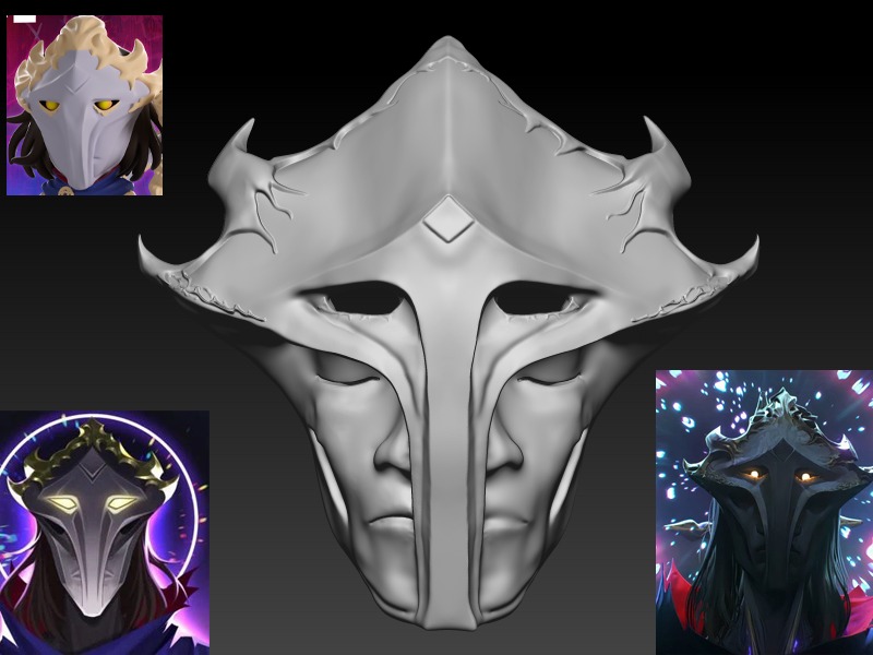 Viktor Arcane and Game Mask 3D print model_6