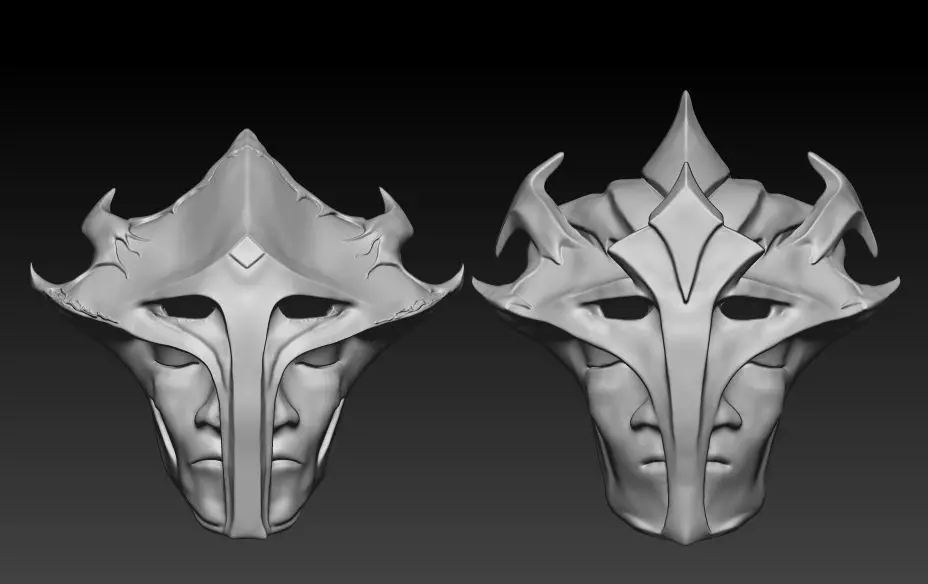 Viktor Arcane and Game Mask 3D print model_0