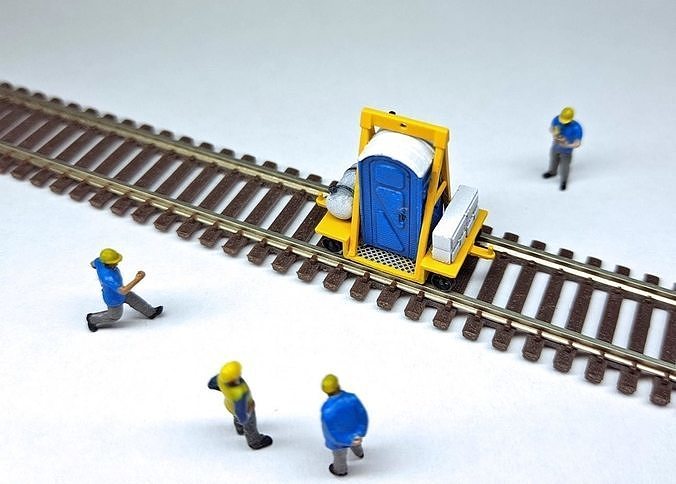N Scale Rail Cart Porta Potty - MOW Free 3D print model