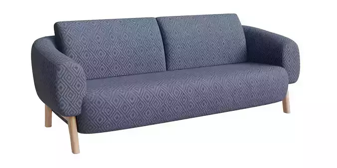 Blue Rhombus Constantine 3S Sofa