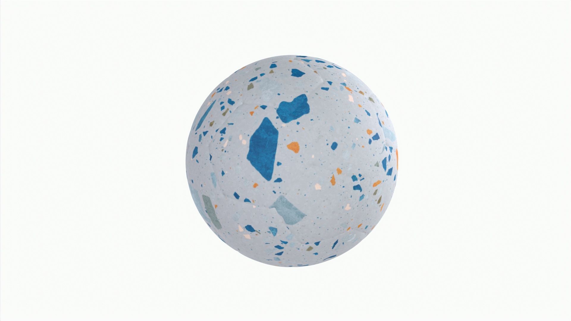 Colorful Football 3D model_1