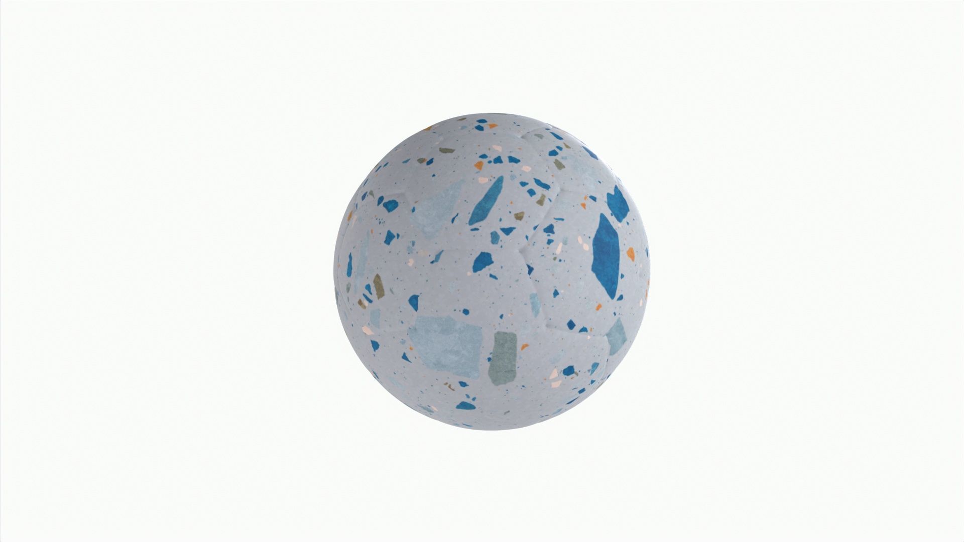 Colorful Football 3D model_2