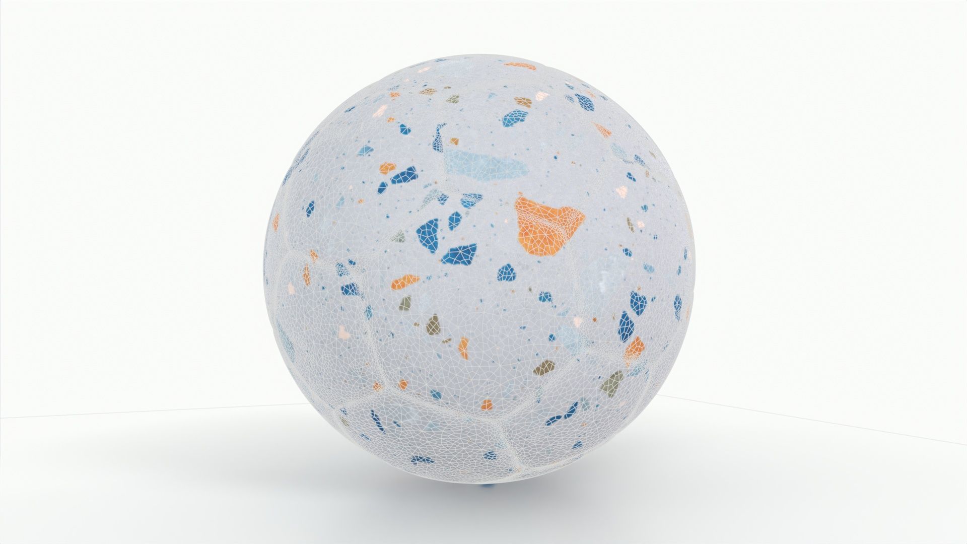 Colorful Football 3D model_8