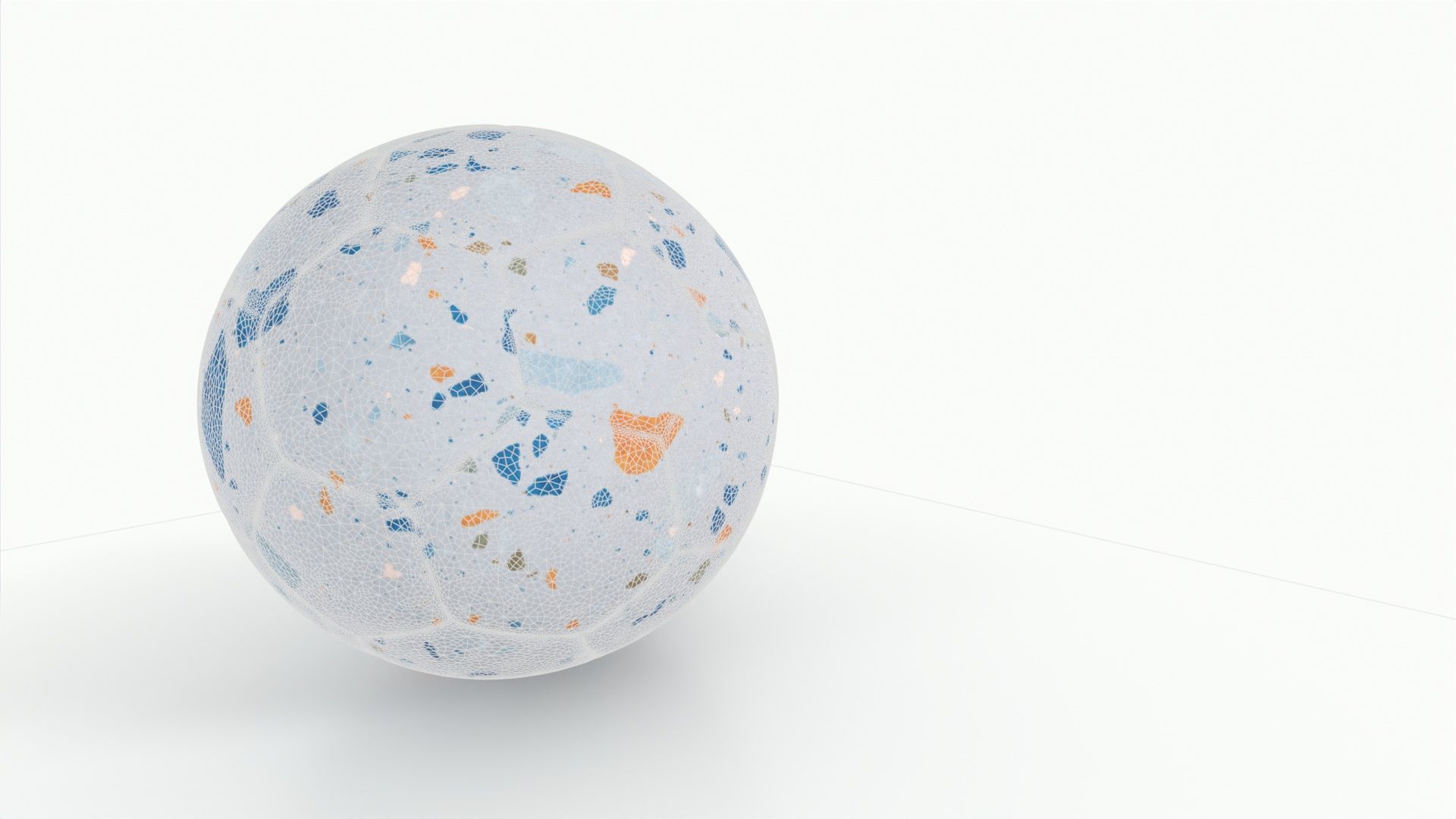 Colorful Football 3D model_9