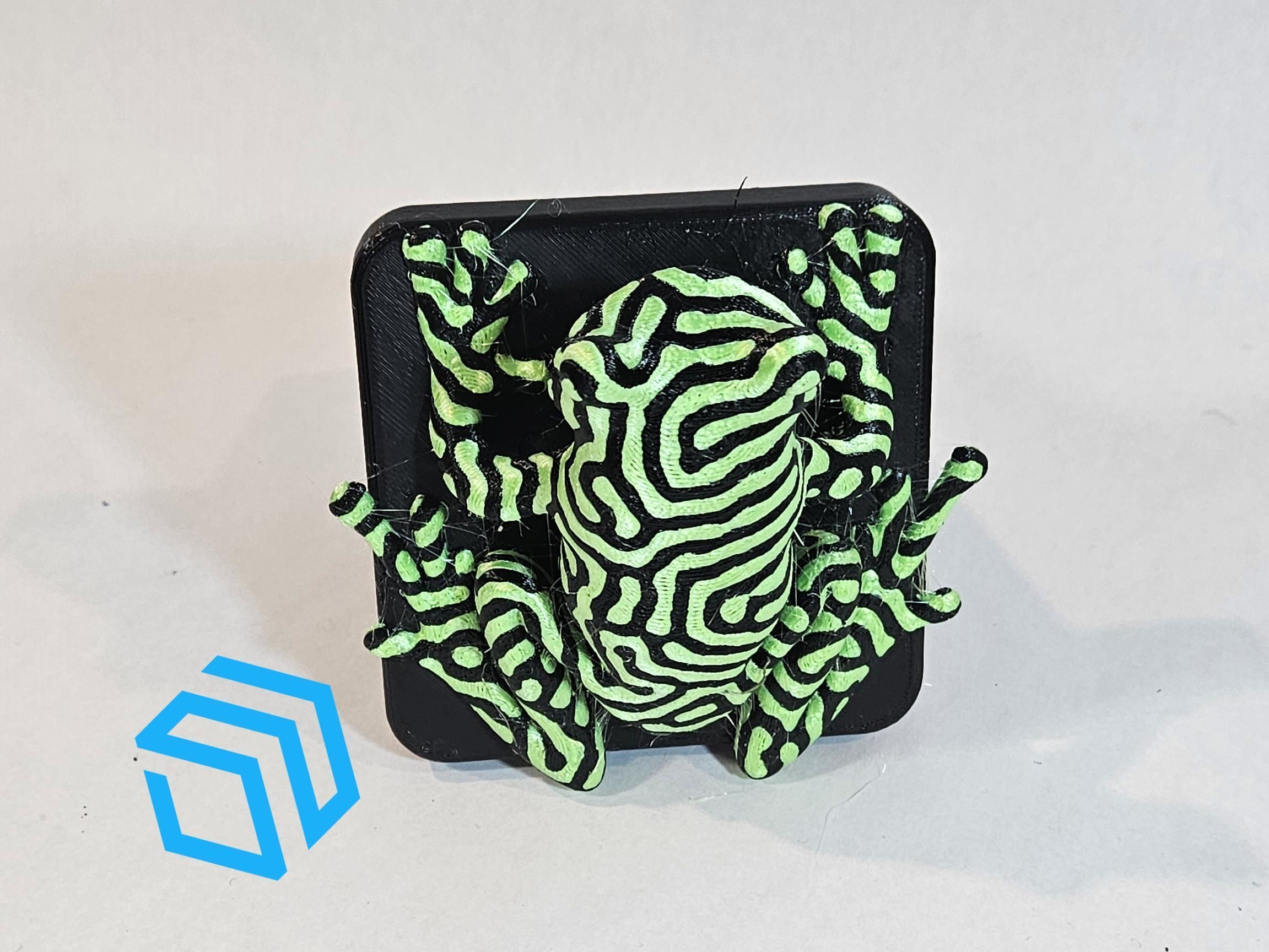 Tree Frog Multicolor Trailer Hitch Plug Cap 3D print model_2