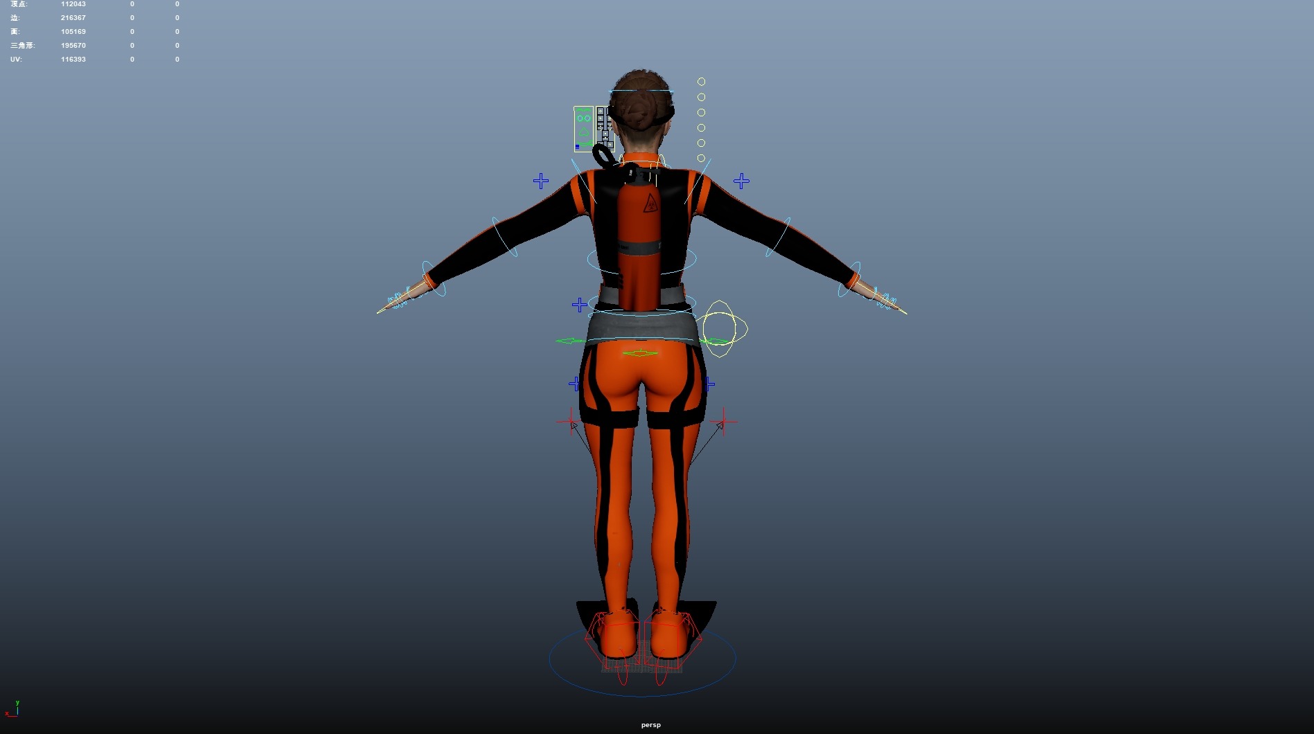 Scuba Diver Diving Suit Low-poly 3D model_22