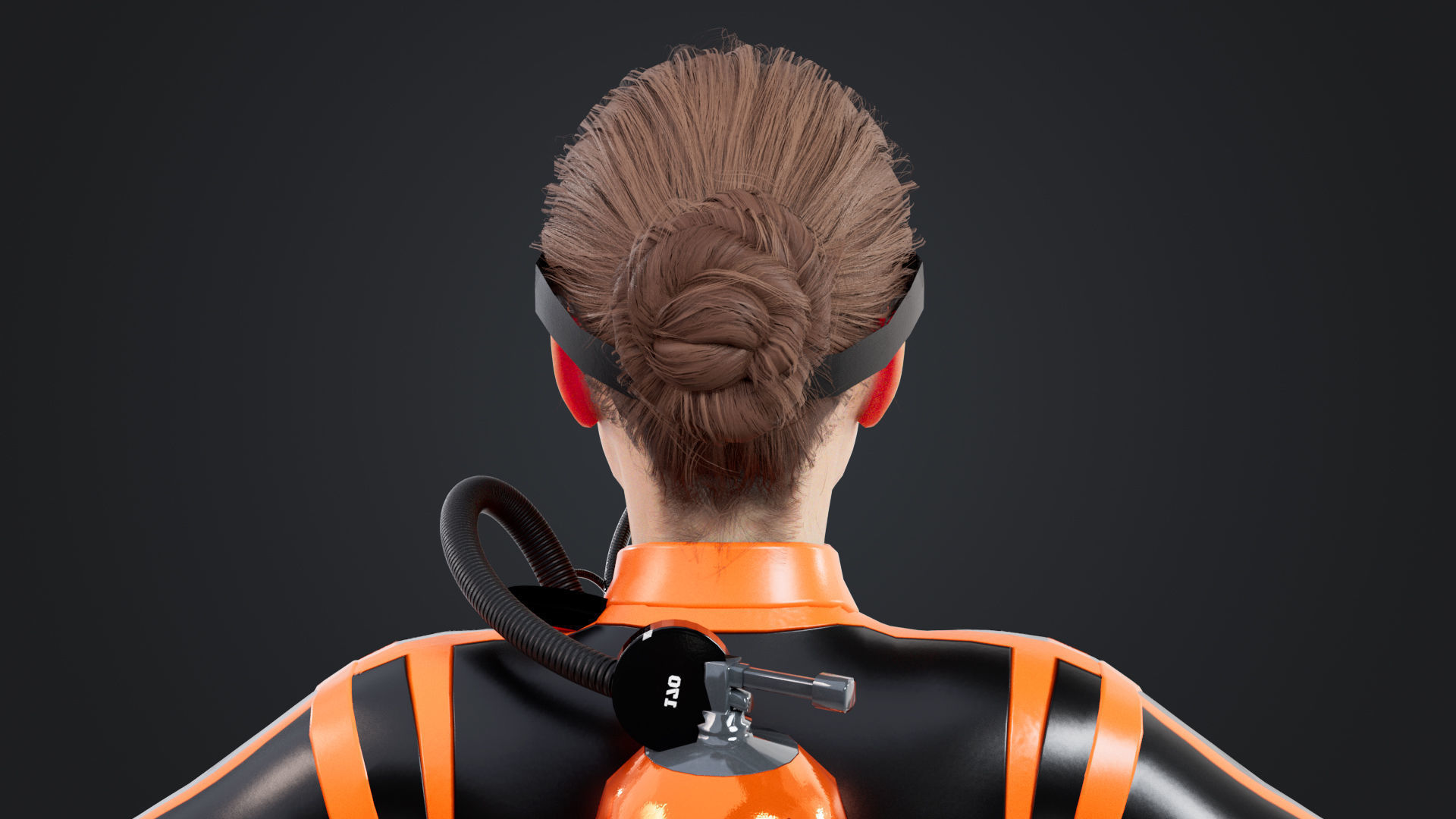 Scuba Diver Diving Suit Low-poly 3D model_12