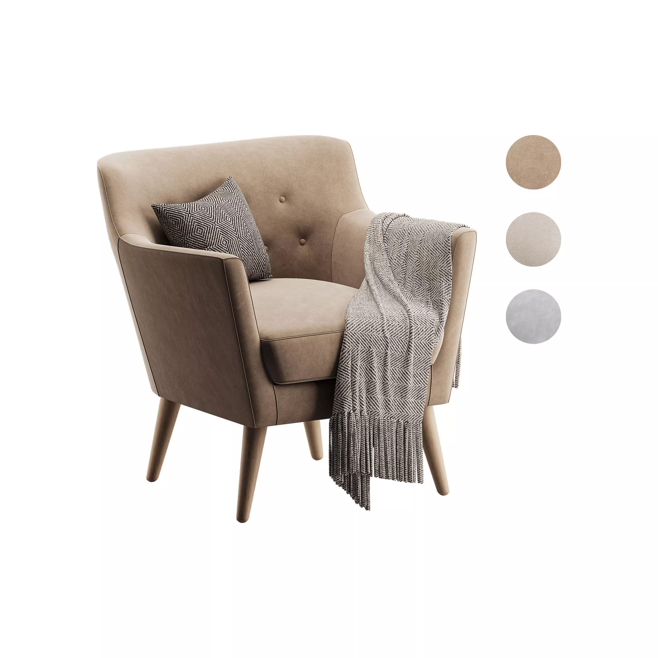 GDF Studio Madeira Buttoned Mid 3D model