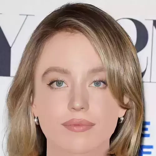 Sydney Sweeney Head - No Hair - Low poly head for game  Low-poly 3D model