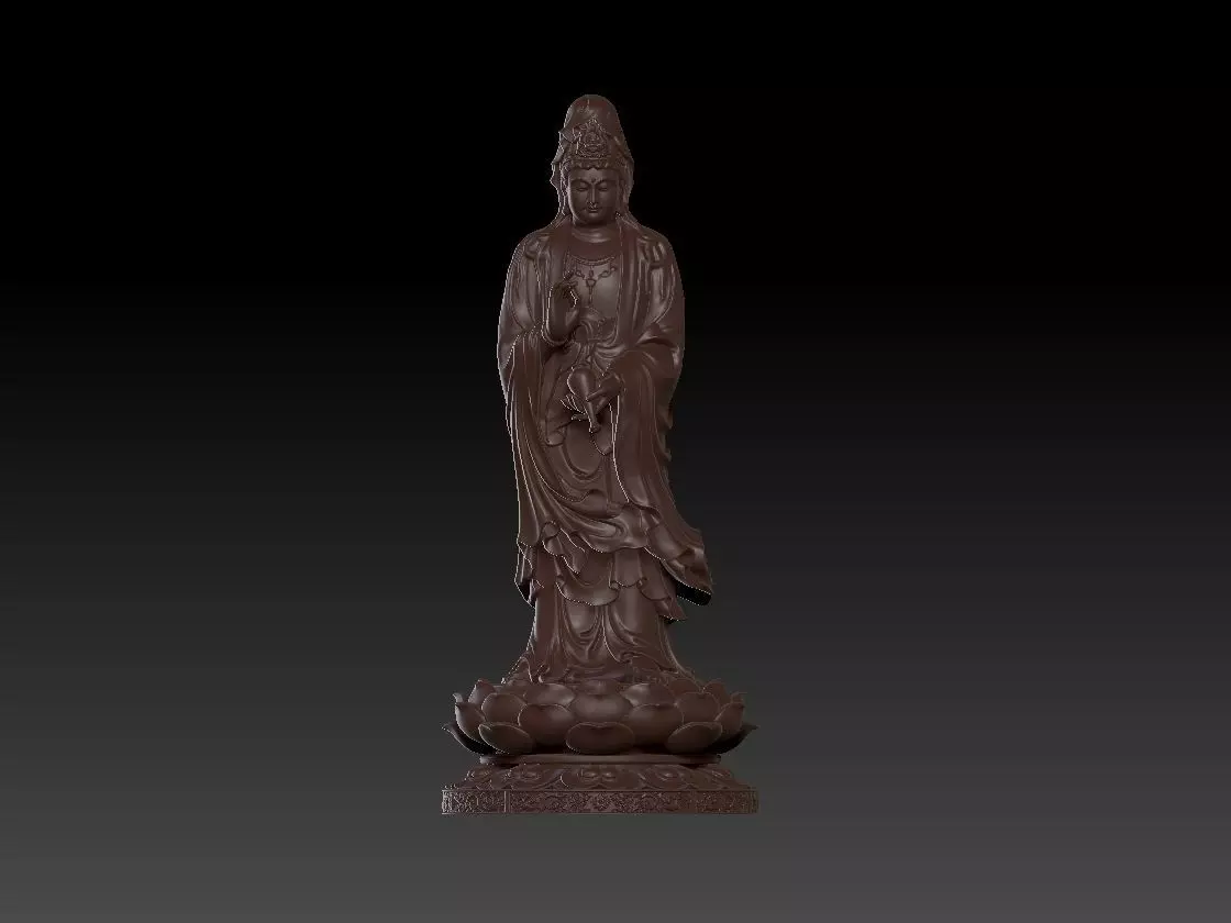 Quanyin  statues model 3D print model_0