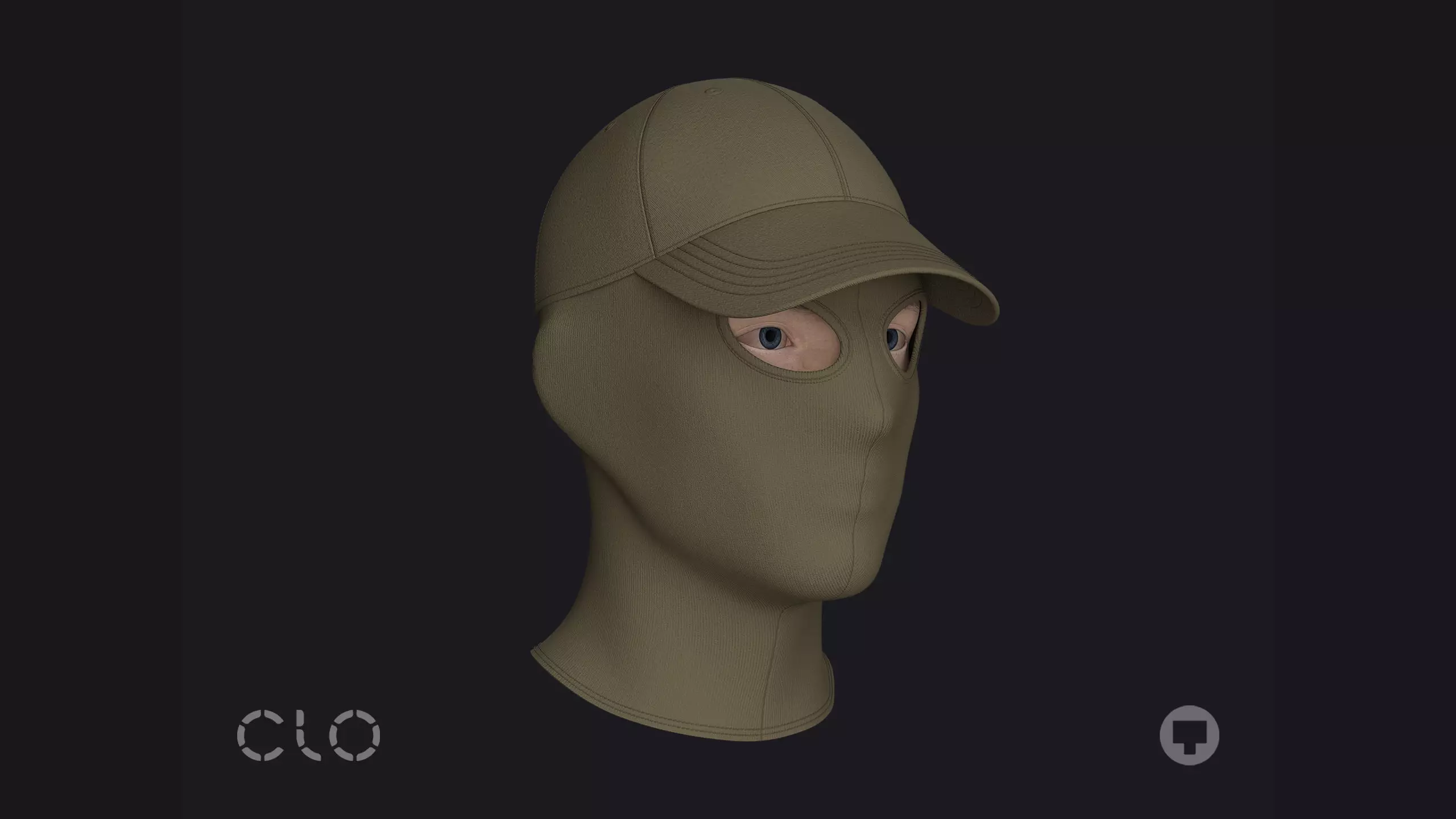 SKI MASK and CAP genesis8 highpoly 3D model_0