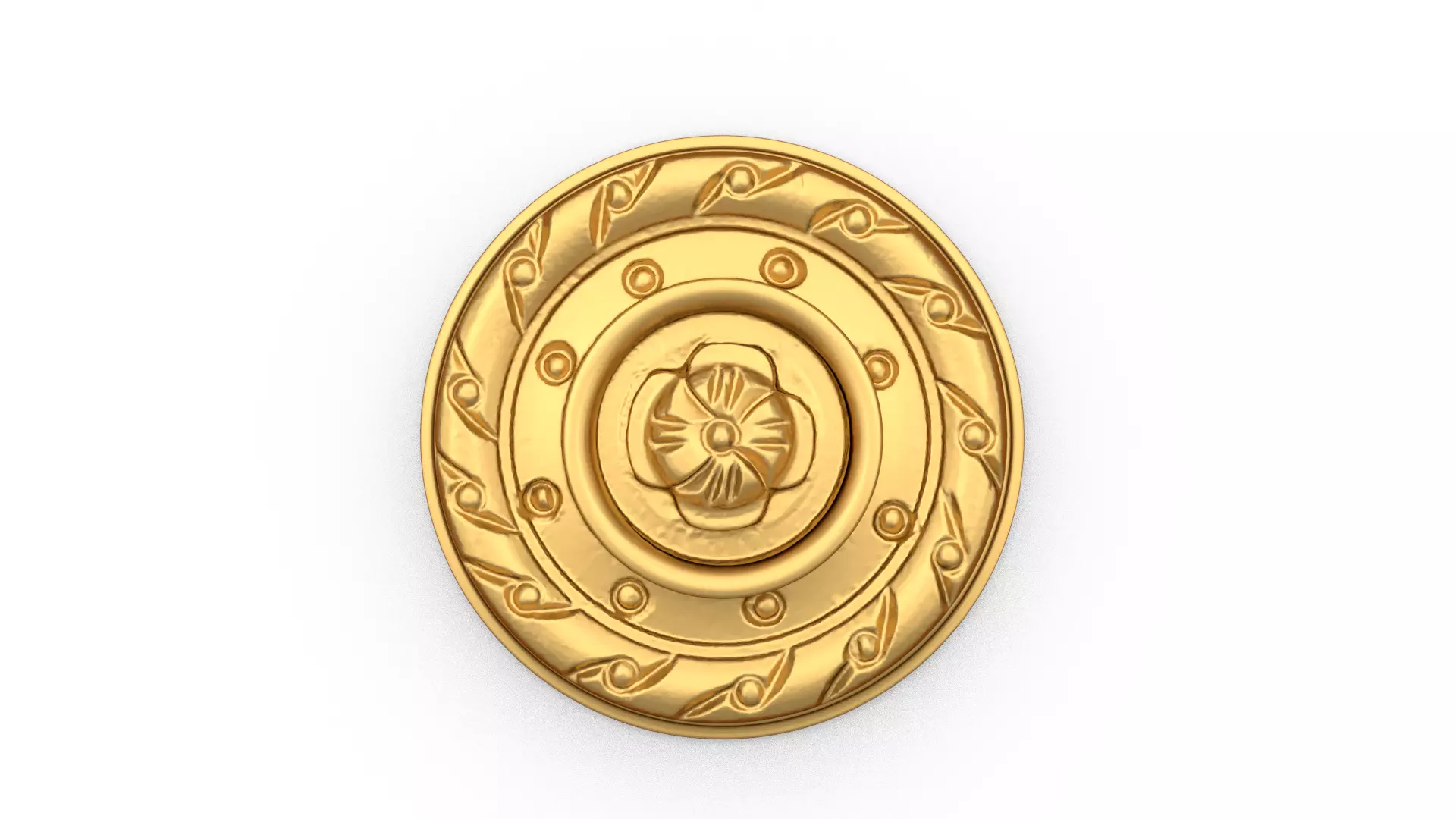 Classic round decor ornament carved 18 3D model_0