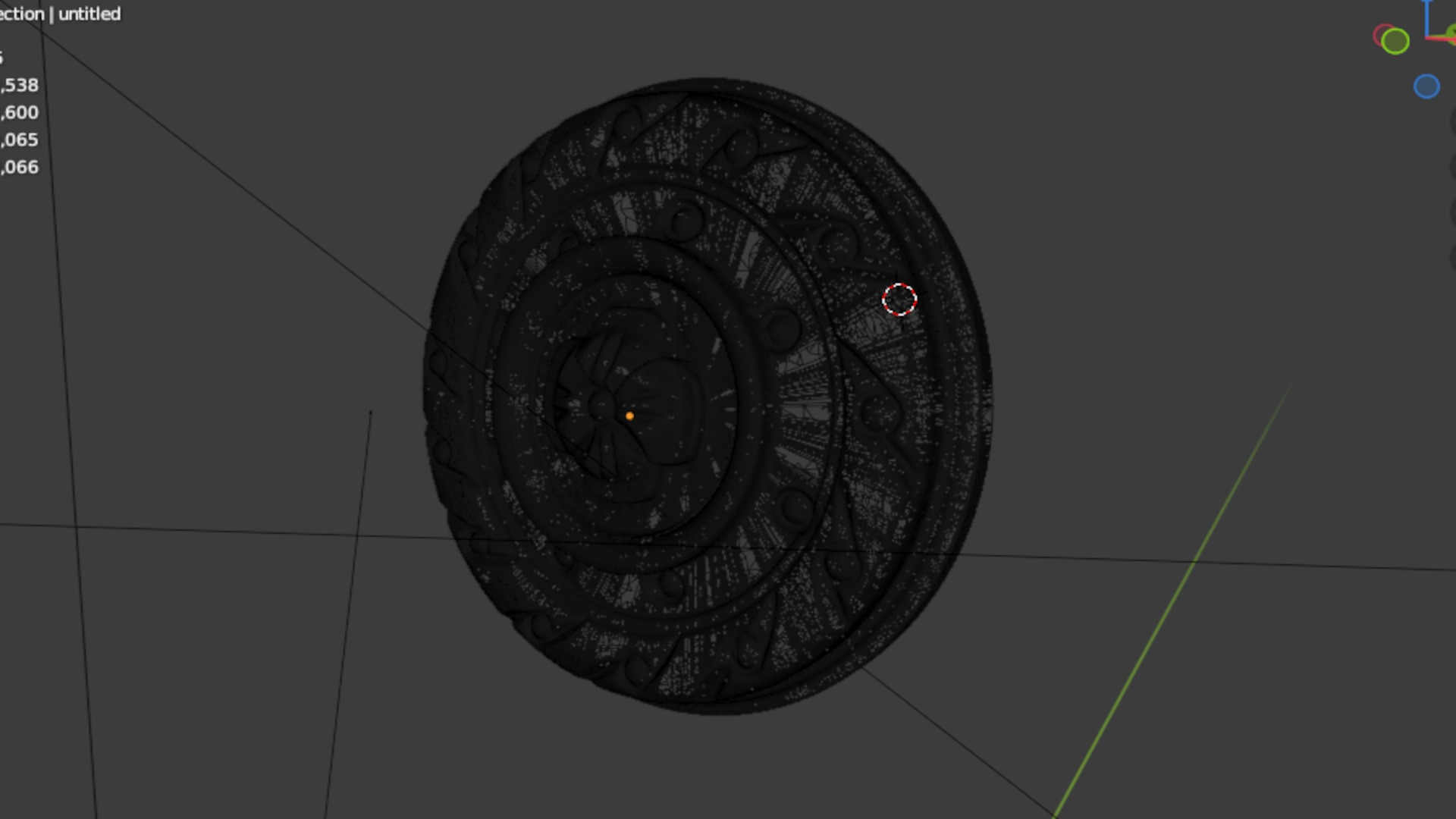 Classic round decor ornament carved 18 3D model_6